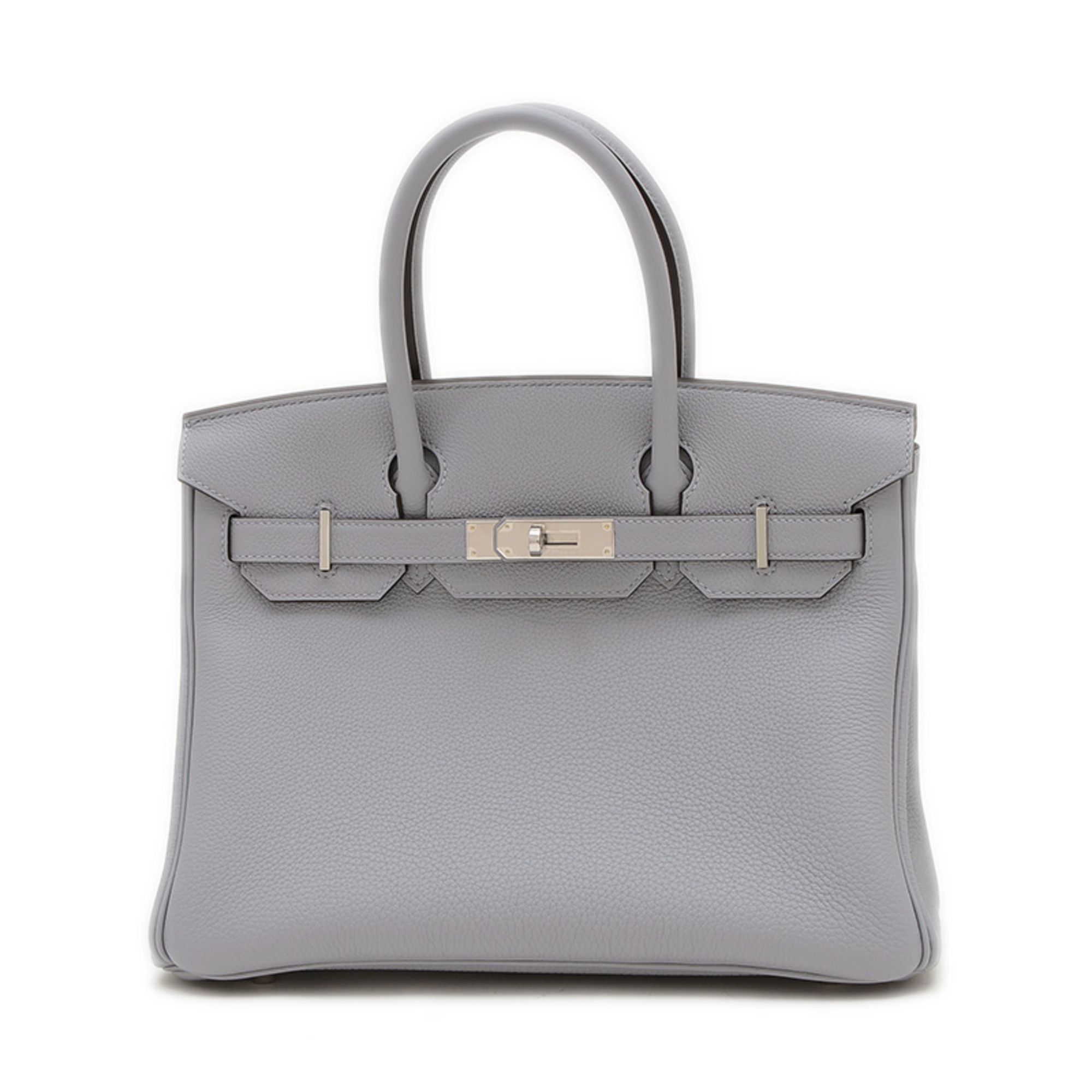 Hermes Hermès Birkin 30 Handbag, Togo, Green Pantan, Silver Hardware, K Stamp, BP