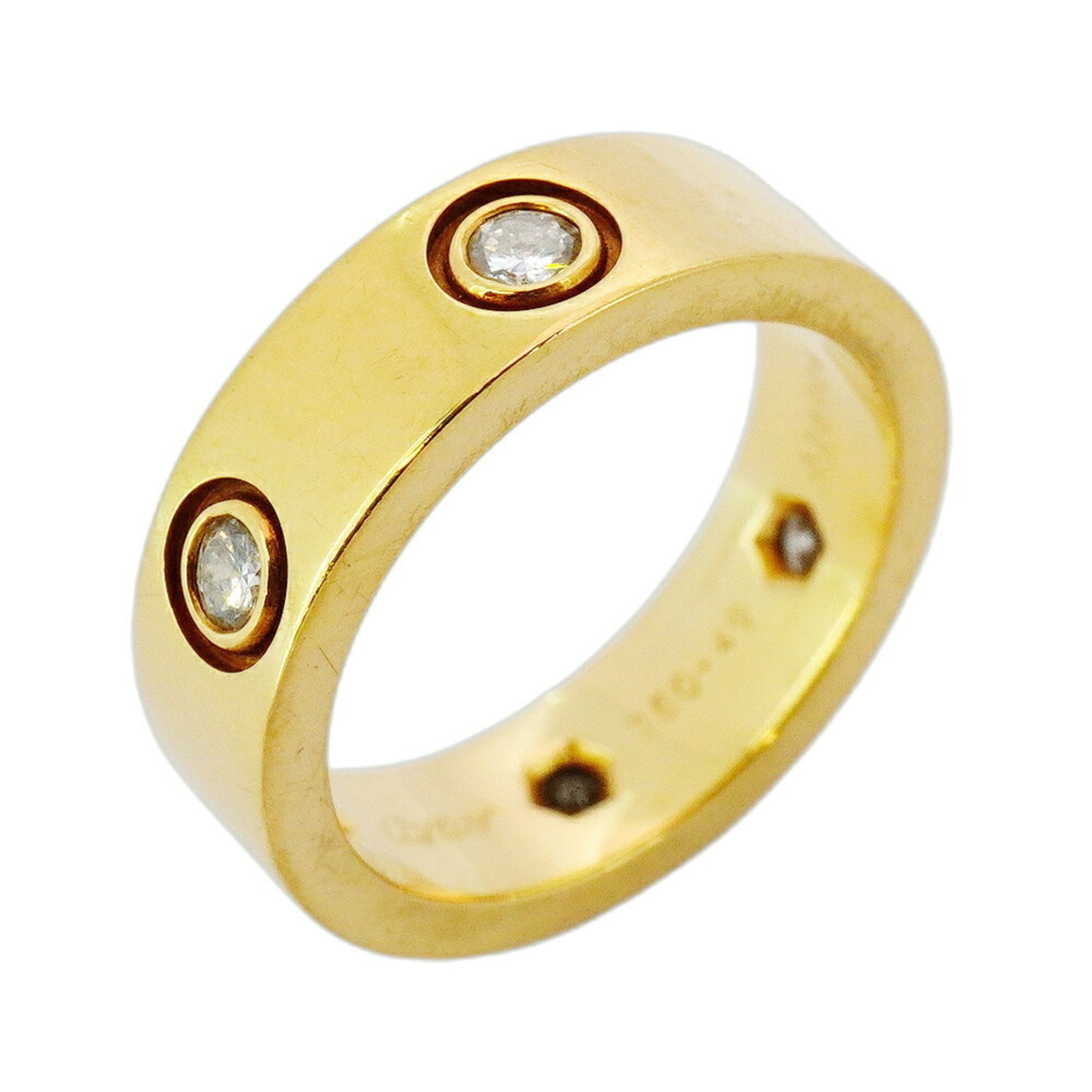 Cartier Love Full Diamond Ring in 18KYG Yellow Gold with Diamonds, #49, Women's, P848076