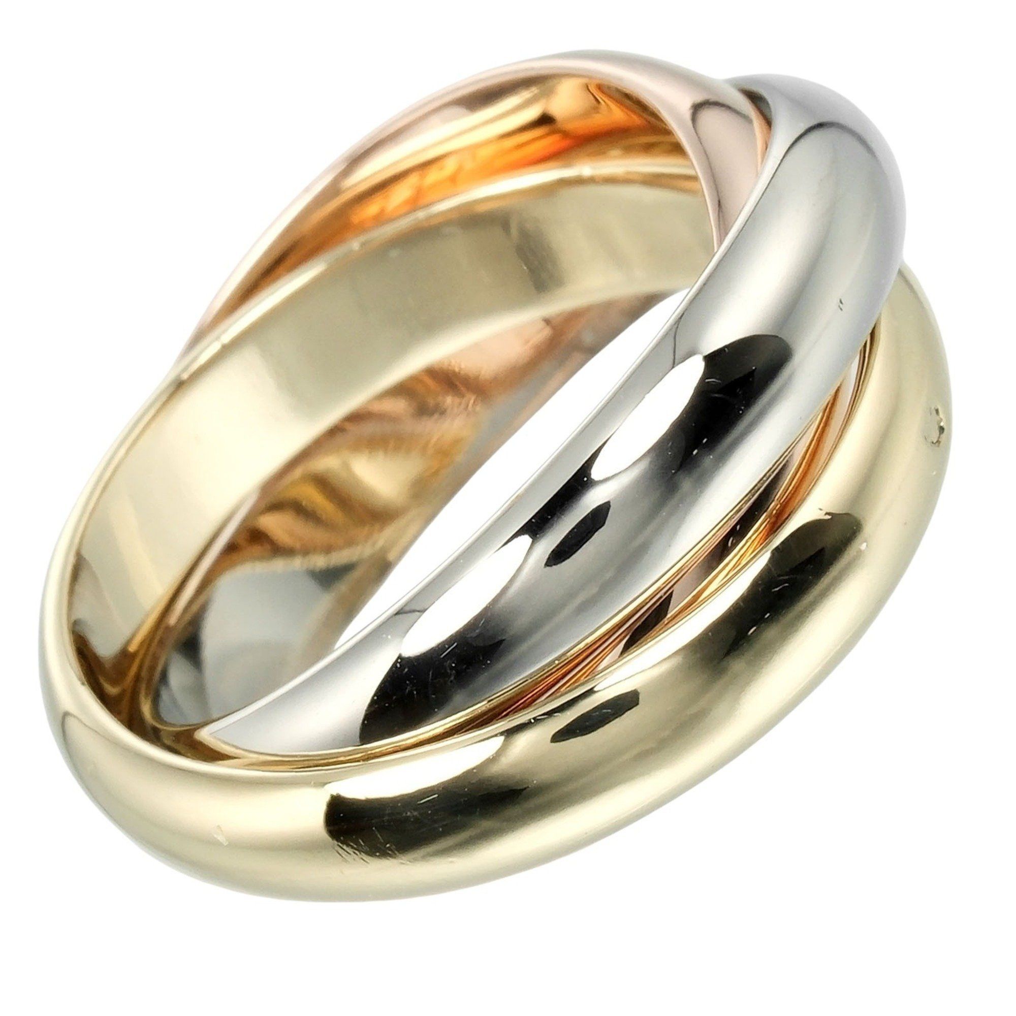 Cartier Trinity size 10 ring, 3.8mm band, approx. 11g, K18YG, PG, WG, yellow gold, pink white gold