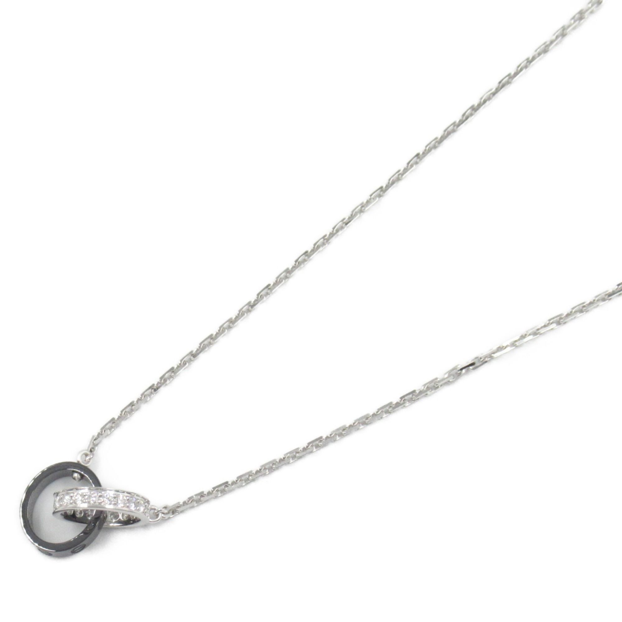 Cartier Baby Love Necklace Diamond Ceramic 18KWG (White Gold) Ladies Clear B7058100