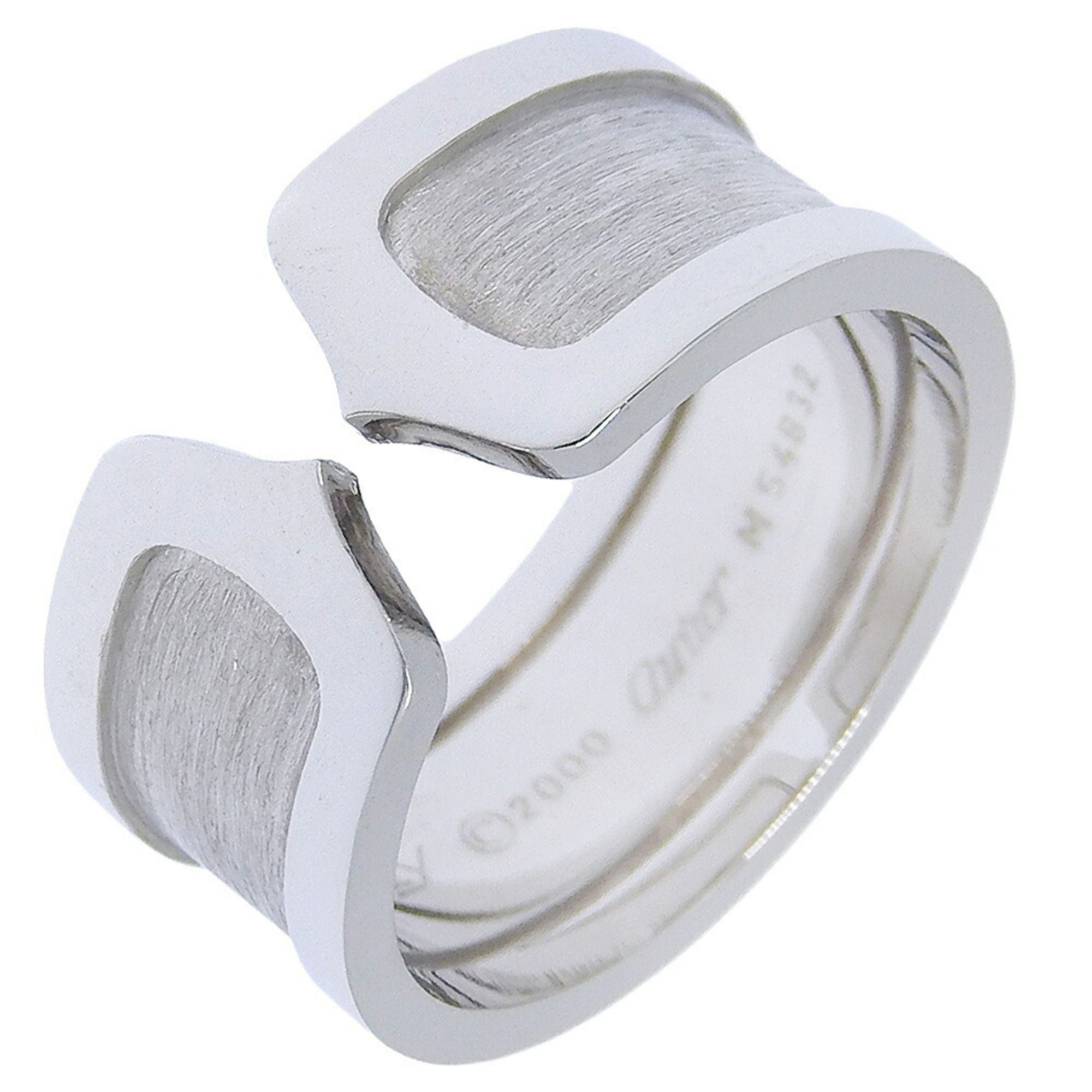 Cartier C2 size 18 ring, 18K white gold, M54832, approx. 12.5g, C2, men's