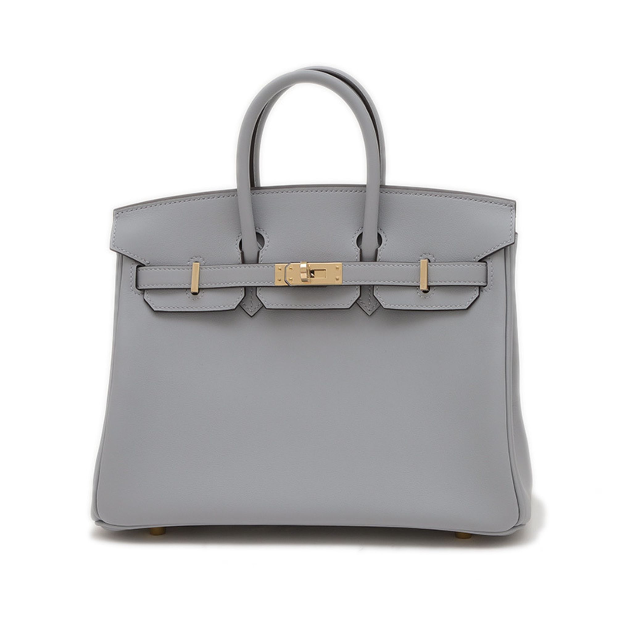 Hermes Birkin 25 handbag Swift Green Pantan Permaplus hardware K stamp