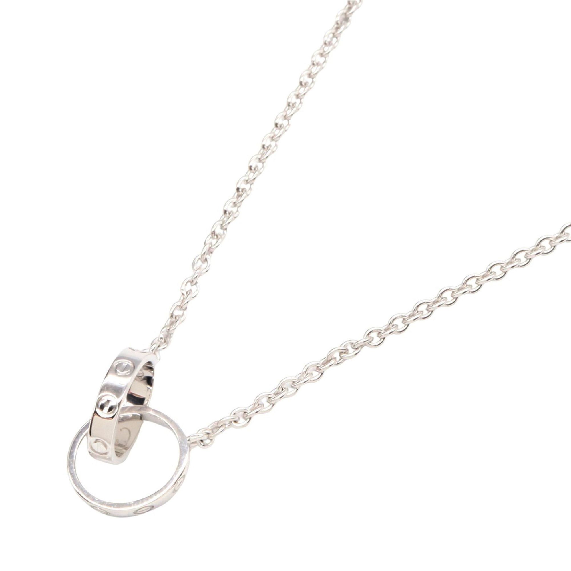 Cartier Baby Love Necklace, 18K White Gold (K7212500), Men's and Women's, Silver