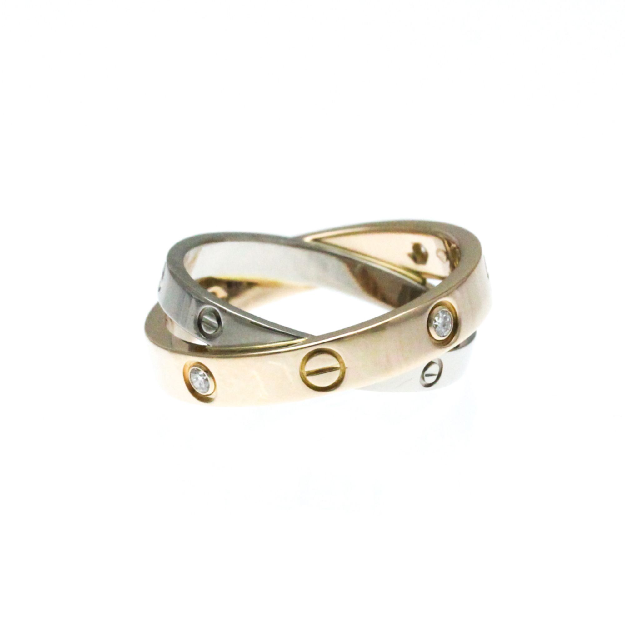 Cartier Love Be Love Ring B4094300 Pink Gold (18K),White Gold (18K) Fashion Diamond Band Ring Pink G