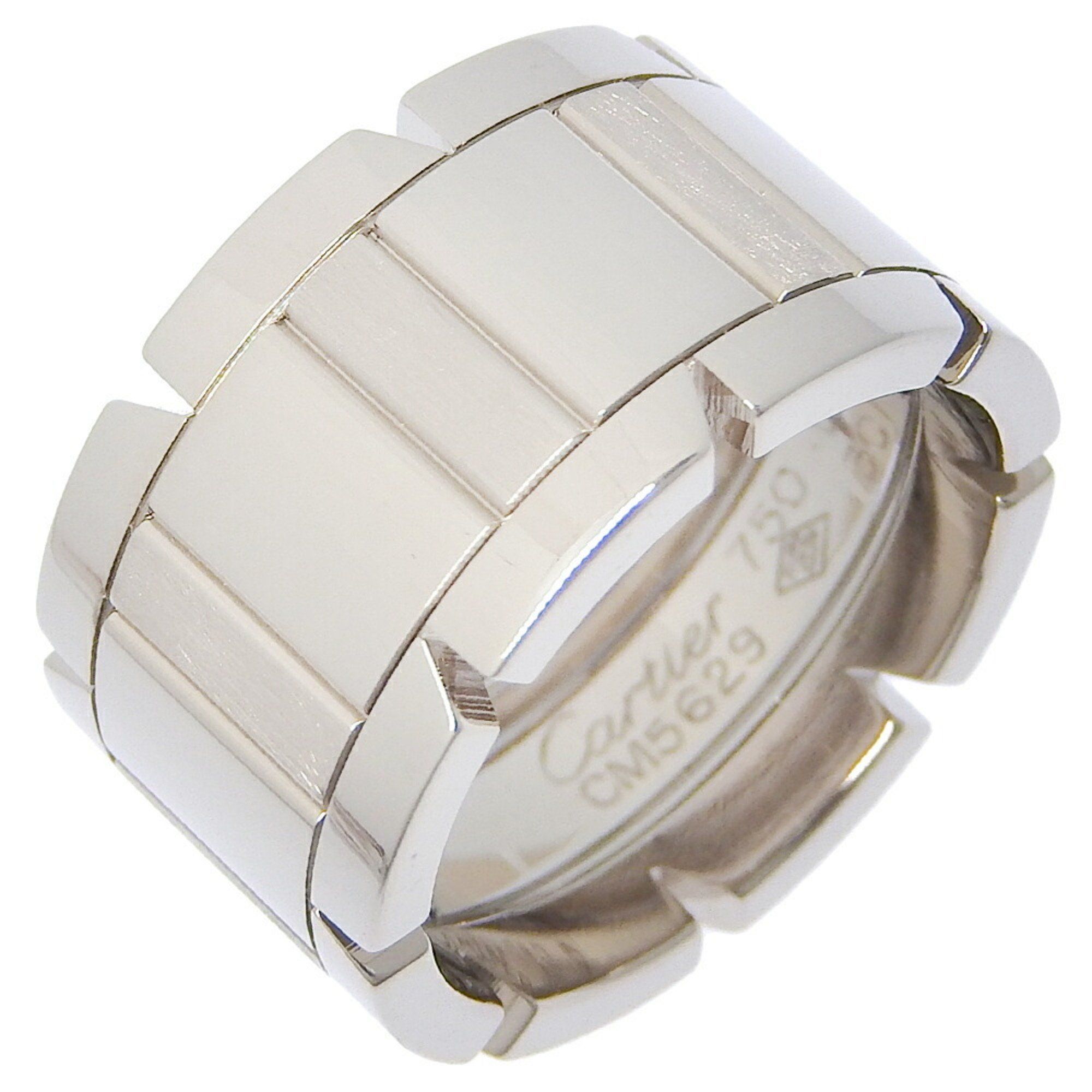 CARTIER Tank Francais size 10.5 ring, large, LM, 18K white gold, approx. 12.5g, Francais, women's