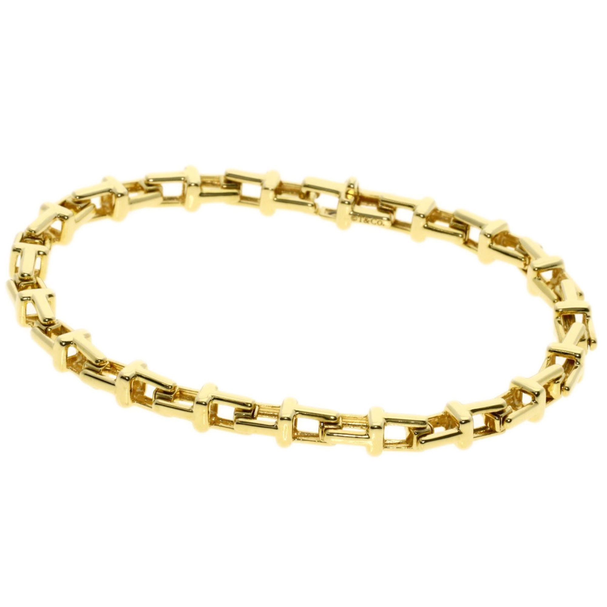 Tiffany T narrow chain bracelet, 18k yellow gold, for women, TIFFANY&Co.