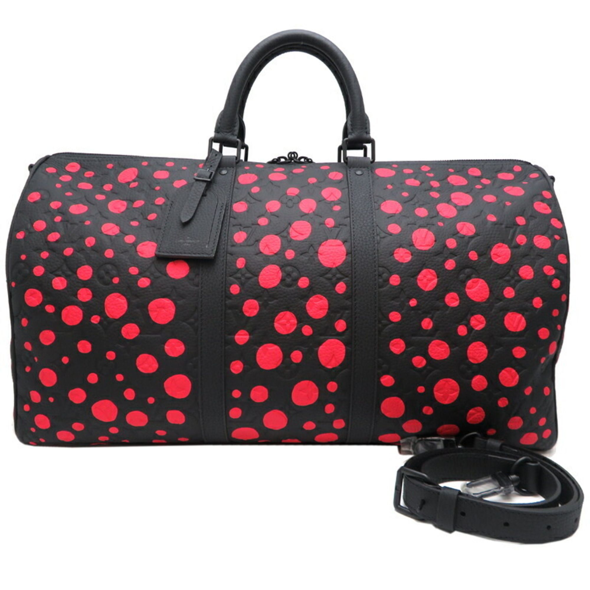Louis Vuitton Keepall Bandouliere 50 Yayoi Kusama Infinity Dot Women's Boston Bag M21674 Taurillon N