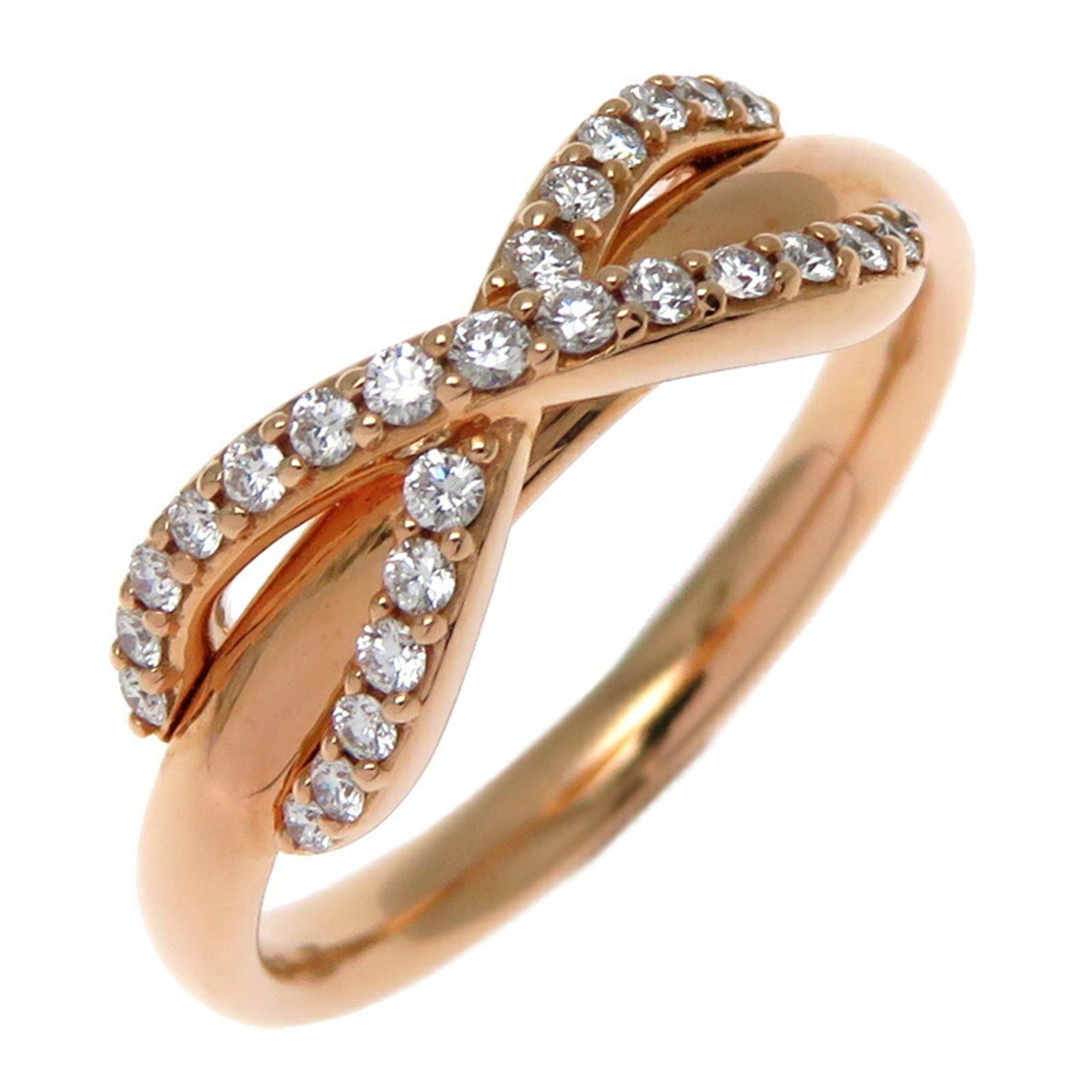 Tiffany Infinity Women's Ring, 750 Pink Gold, Size 8