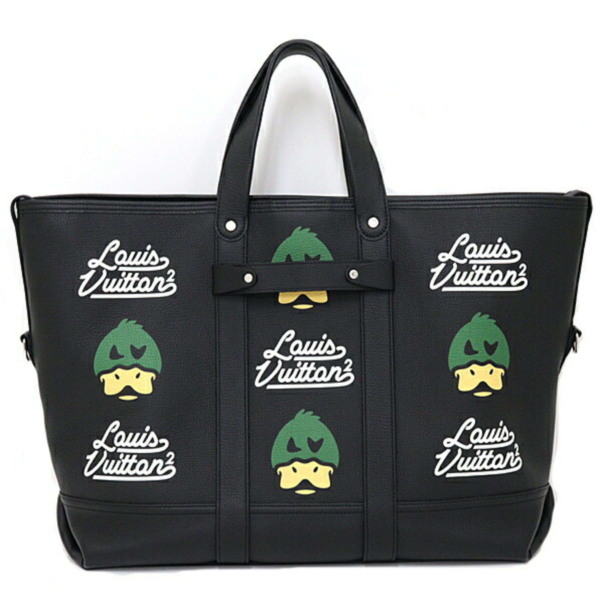 LOUIS VUITTON Trolley Tote LV Squared NIGO Collaboration Bag Leather M59373 Black