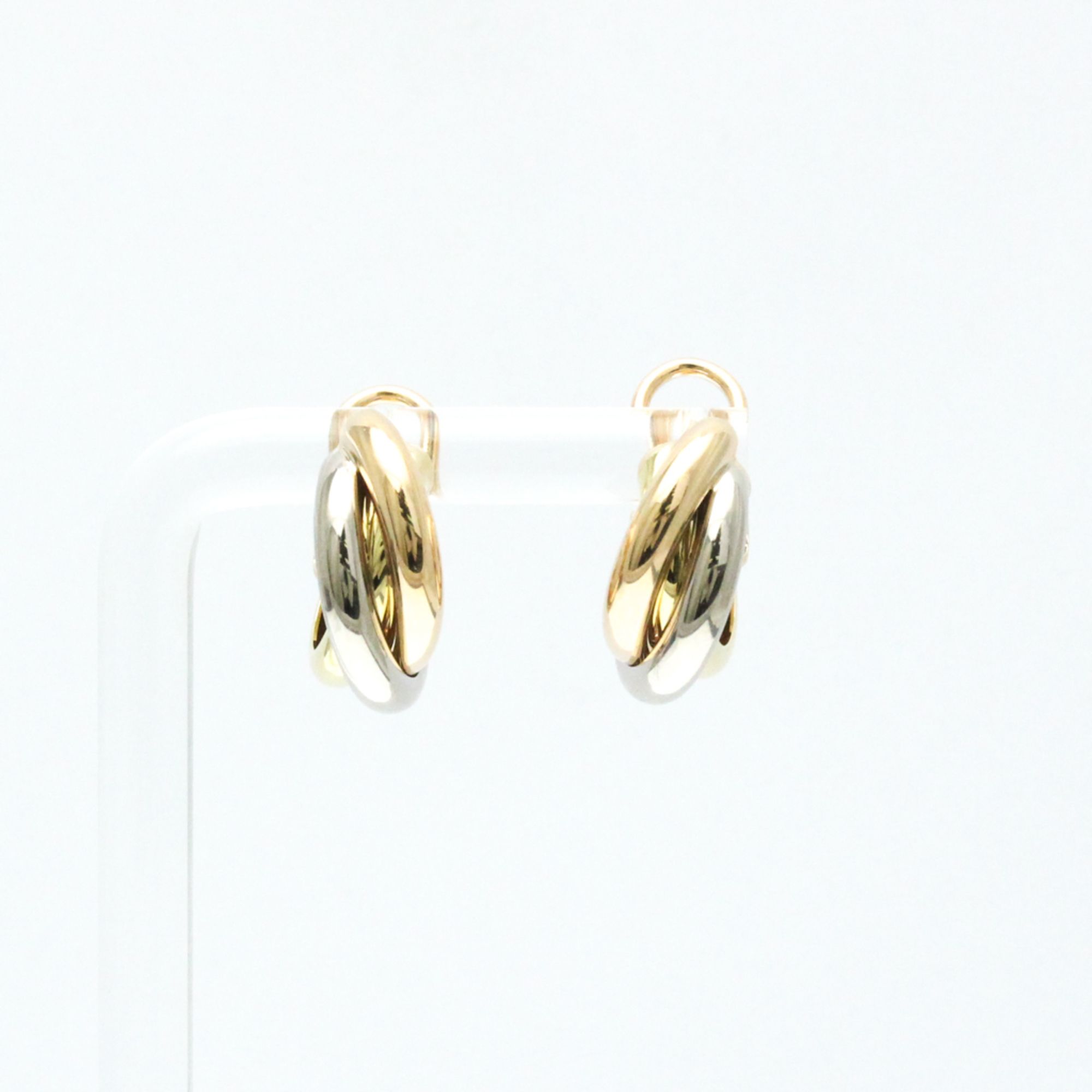 Cartier Trinity De Cartier No Stone Gold Stud Earrings Pink Gold,Silver,Yellow Gold