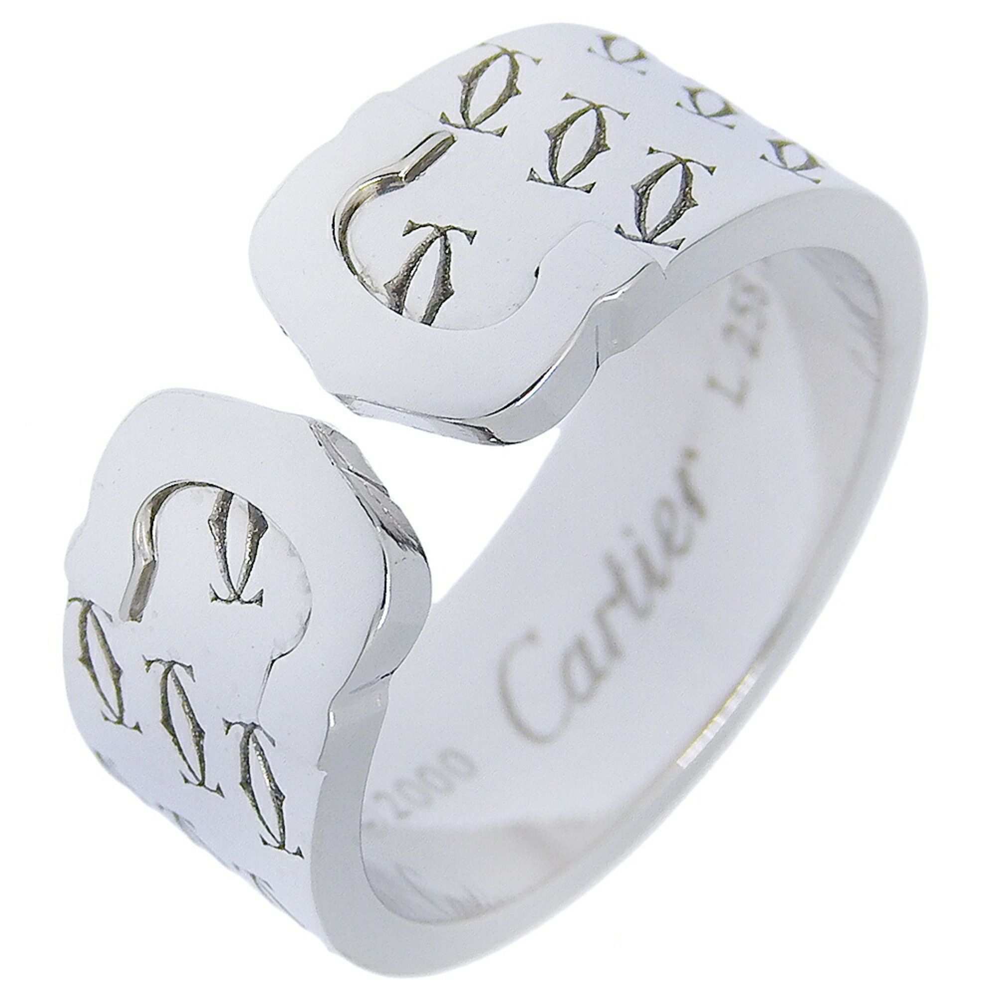 Cartier C2 size 14.5 ring, 2000 limited edition, 18K white gold, approx. 11.7g, C2, for women