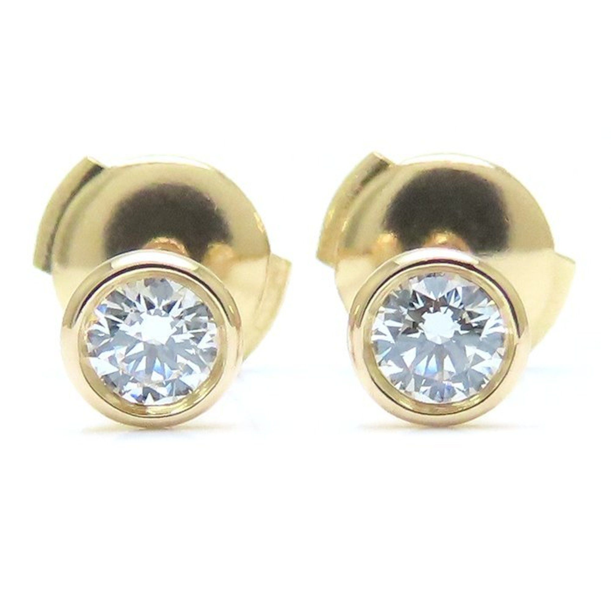 TIFFANY&Co. Tiffany by the Yard Earrings Diamond 0.18ct I.VS1.3Excellent Elsa Peretti K18RG Rose Gol