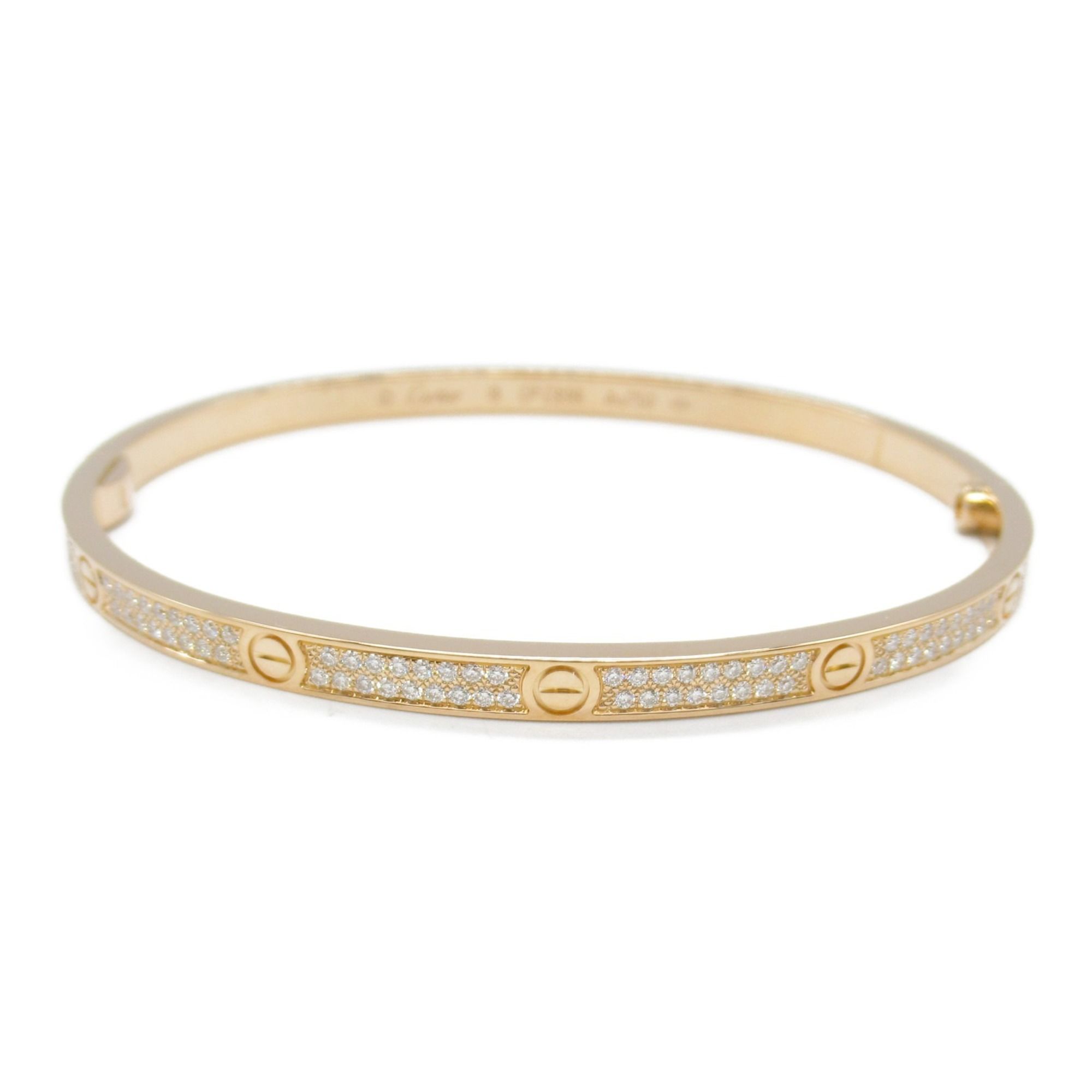 Cartier Love Bracelet Pavé Diamond SM K18PG (Pink Gold) Ladies Clear N6710717