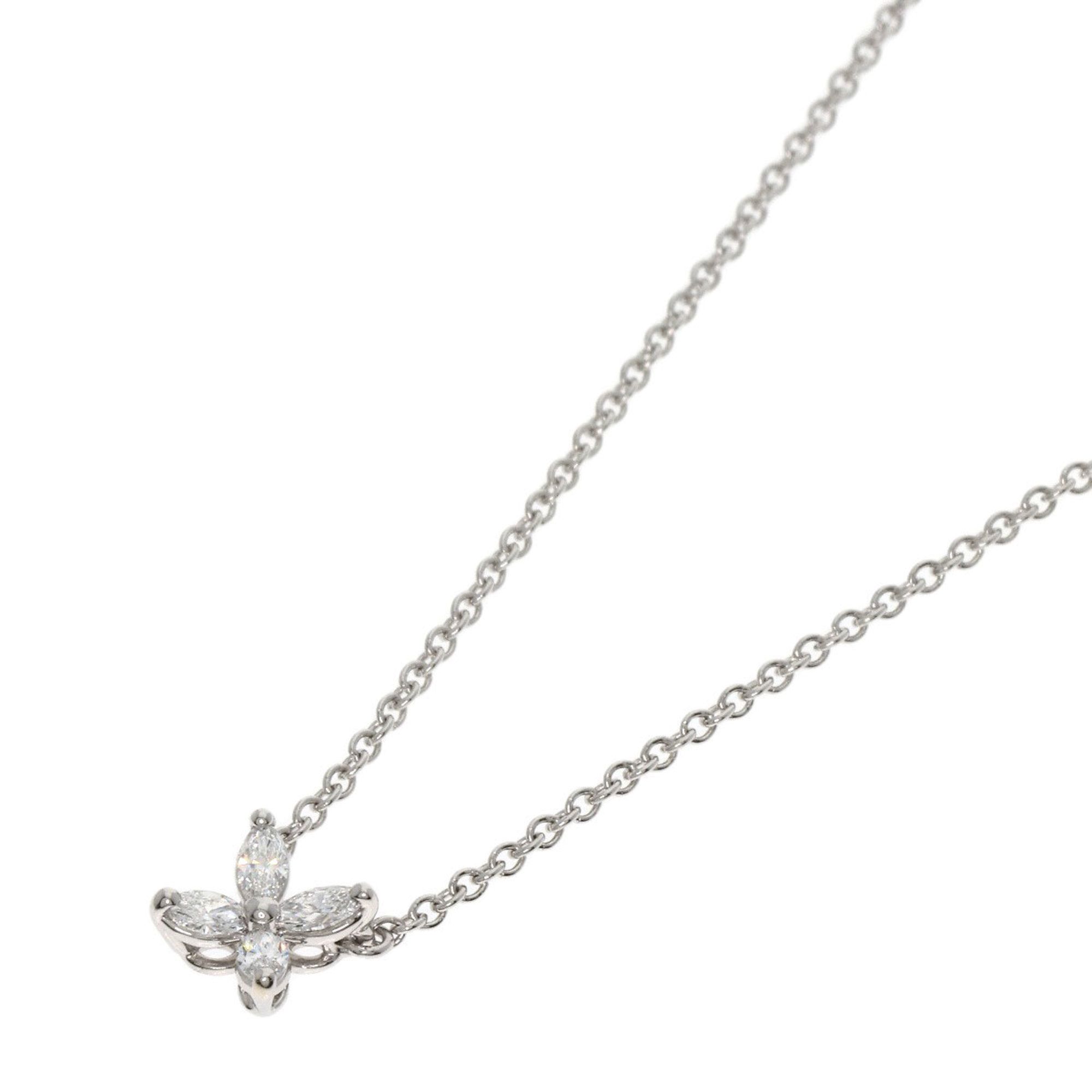 Tiffany Victoria Mini Diamond Necklace in Platinum PT950 for Women TIFFANY&Co.