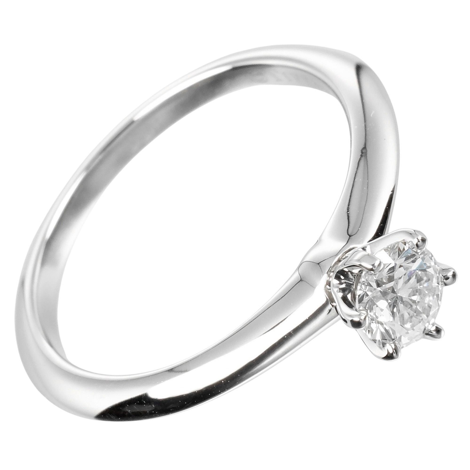 Tiffany & Co. Solitaire Ring Size 8 0.32ct VS1/F/3EX Pt950 Platinum Diamond Approx. 3.3g