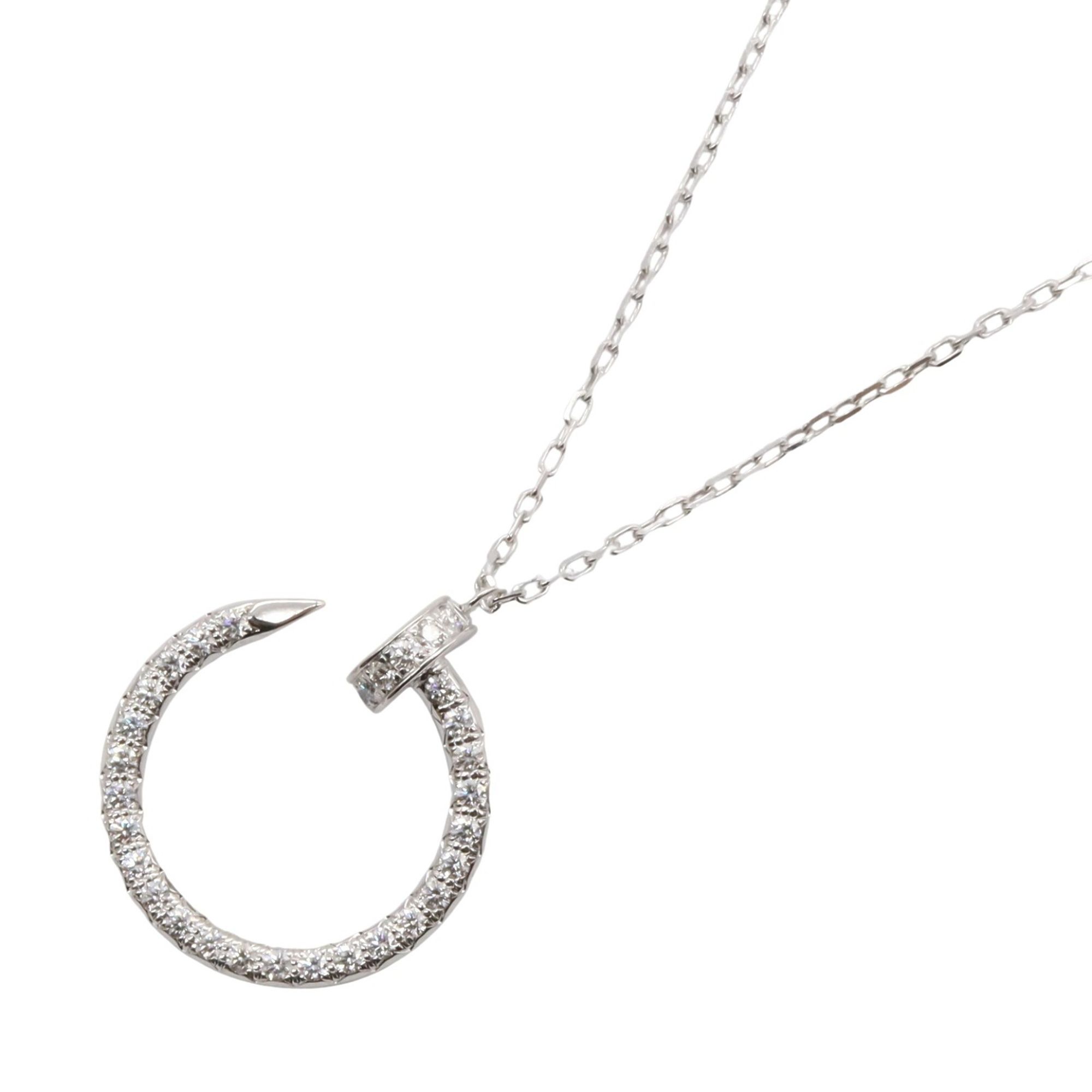 Cartier Juste un Clou Diamond Necklace, 18K White Gold with Diamonds, Clear, Women's, B3046900