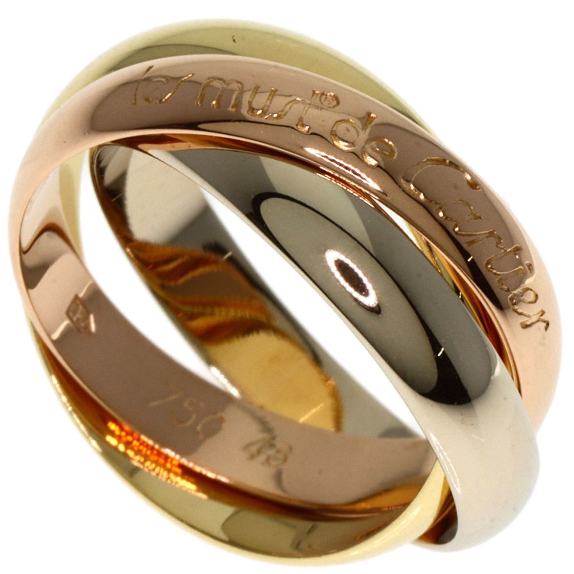 Cartier Trinity #48 Ring, K18 Yellow Gold, K18WG, K18PG, Women's, CARTIER