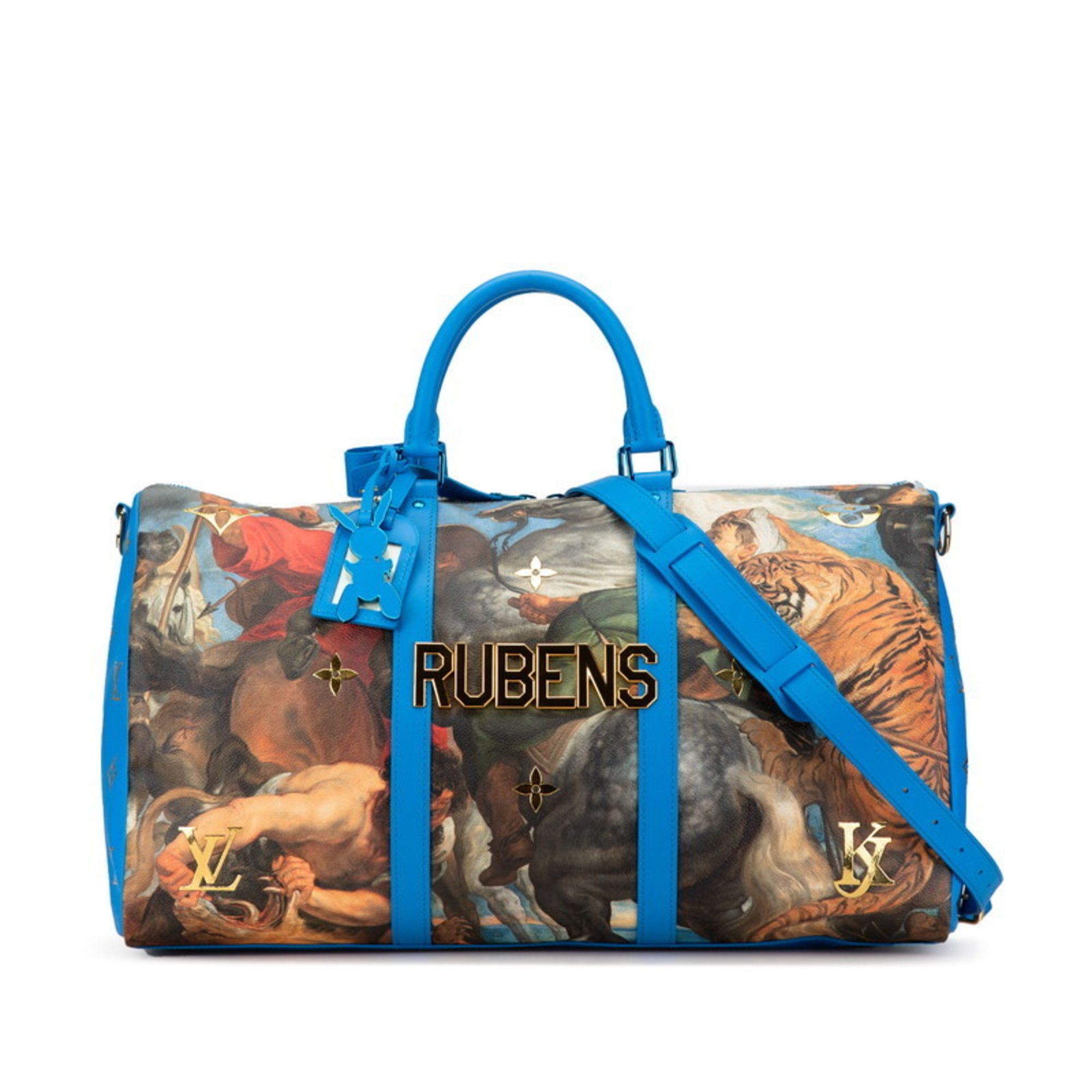 Louis Vuitton Masters Collection Keepall Bandouliere 50 Boston Bag Shoulder M43344 Blue Multicolor P