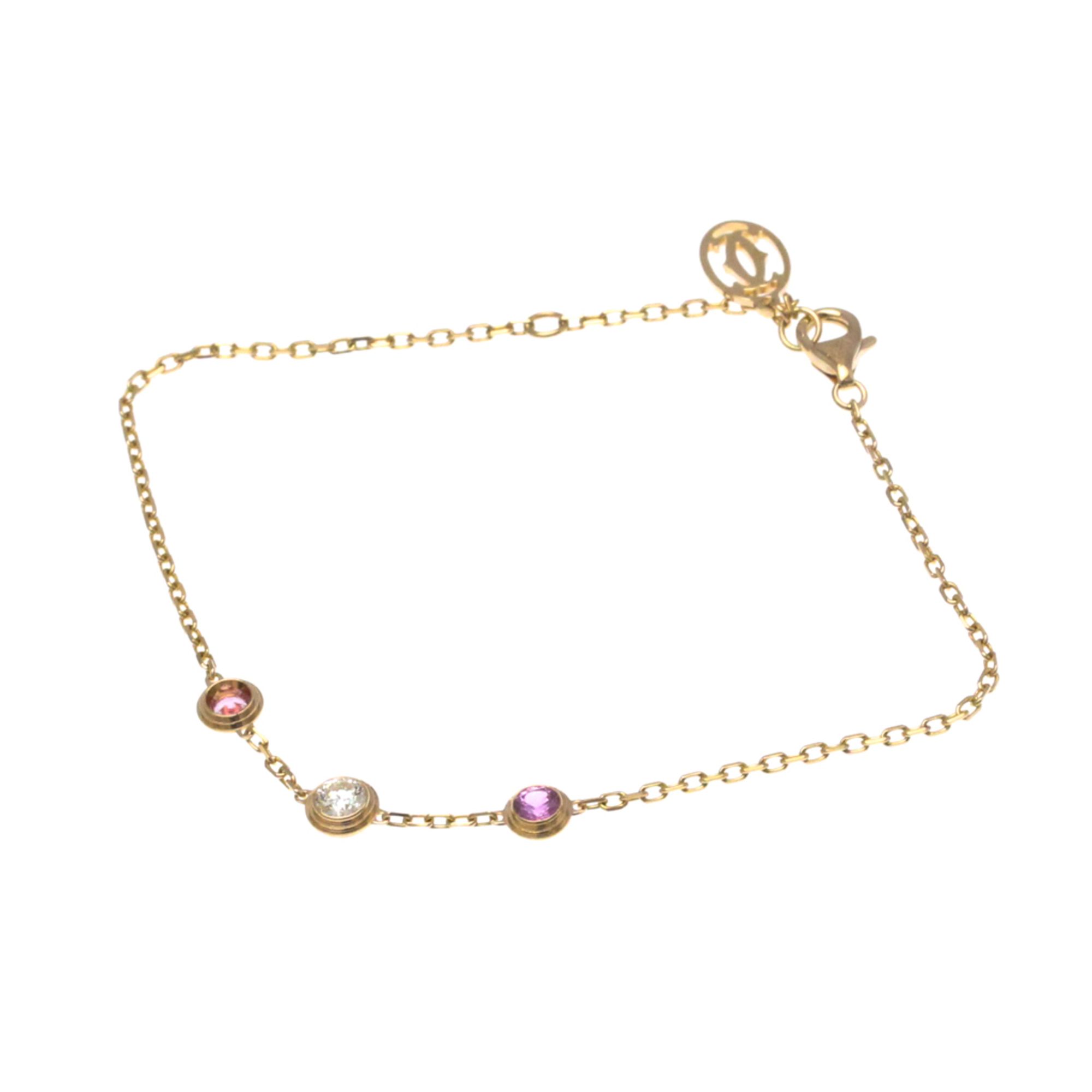 Cartier D'amour Bracelet 2P Pink Sapphire 1P Diamond Pink Gold (18K) Diamond,Sapphire Charm Bracelet