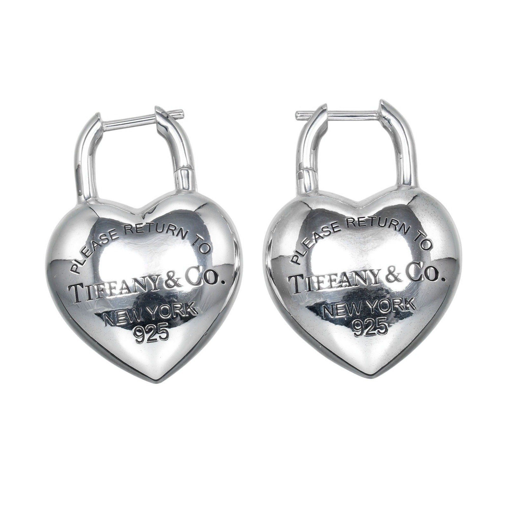Tiffany & Co. Return to Full Heart Earrings, 925 Silver, approx. 21g, G132925010