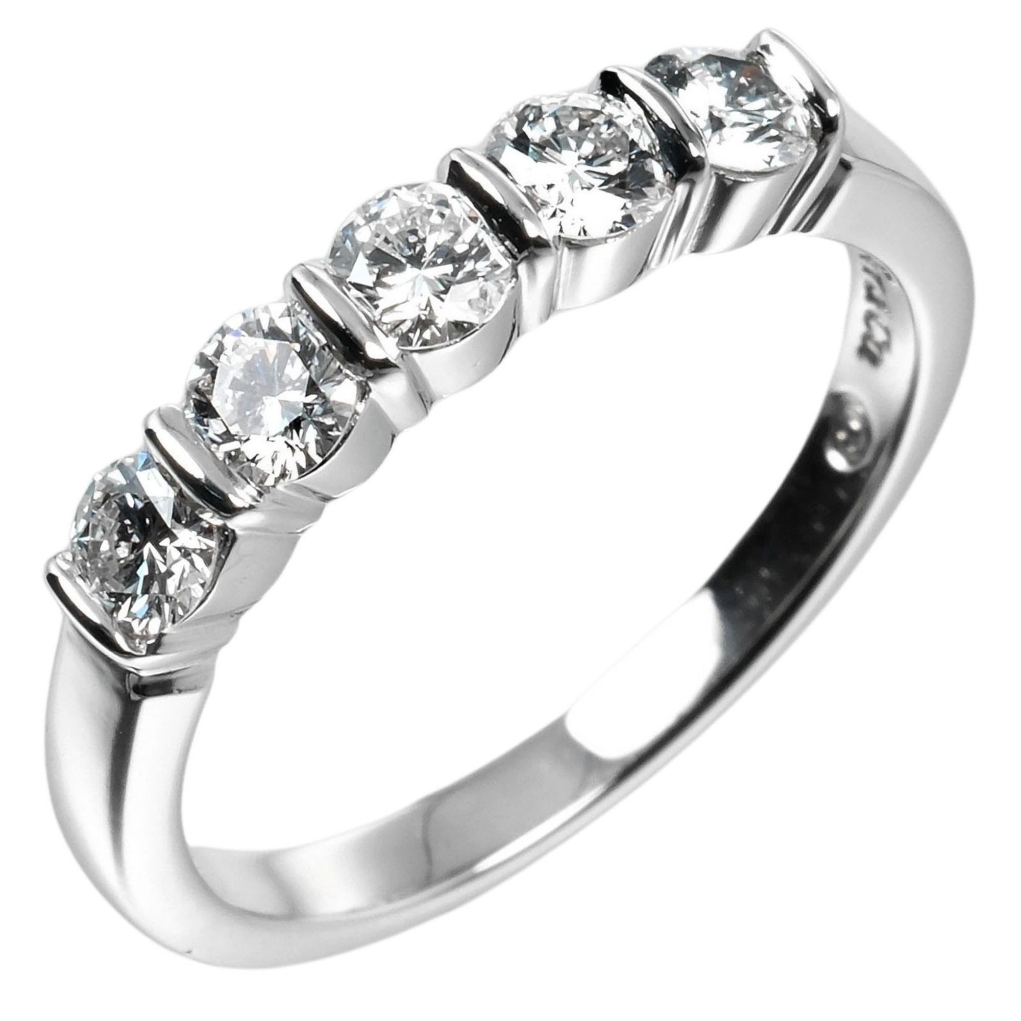 Tiffany & Co. Forever Embrace size 9 ring, Pt950 platinum, 5P diamond, approx. 3.69g