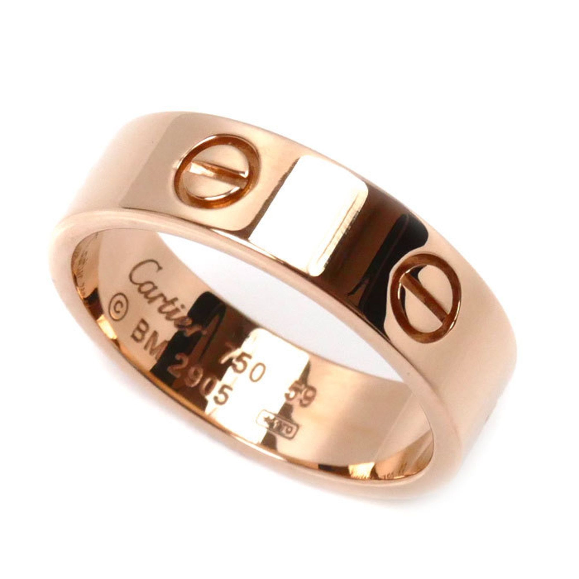 CARTIER K18PG Pink Gold Love Ring, Ring Size 18.5, 59, 8.5g, Unisex