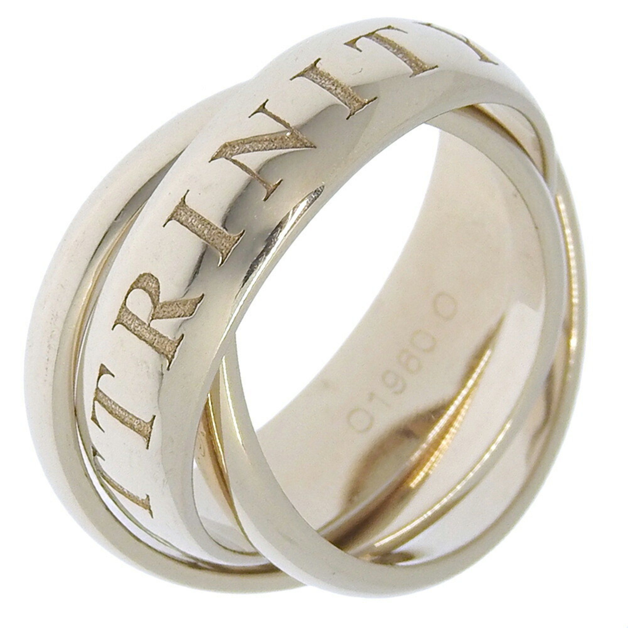 Cartier Trinity Ring, size 11, 1998 Limited Edition, TRINITY ORAMOURET, 18K white gold, approx. 10.6