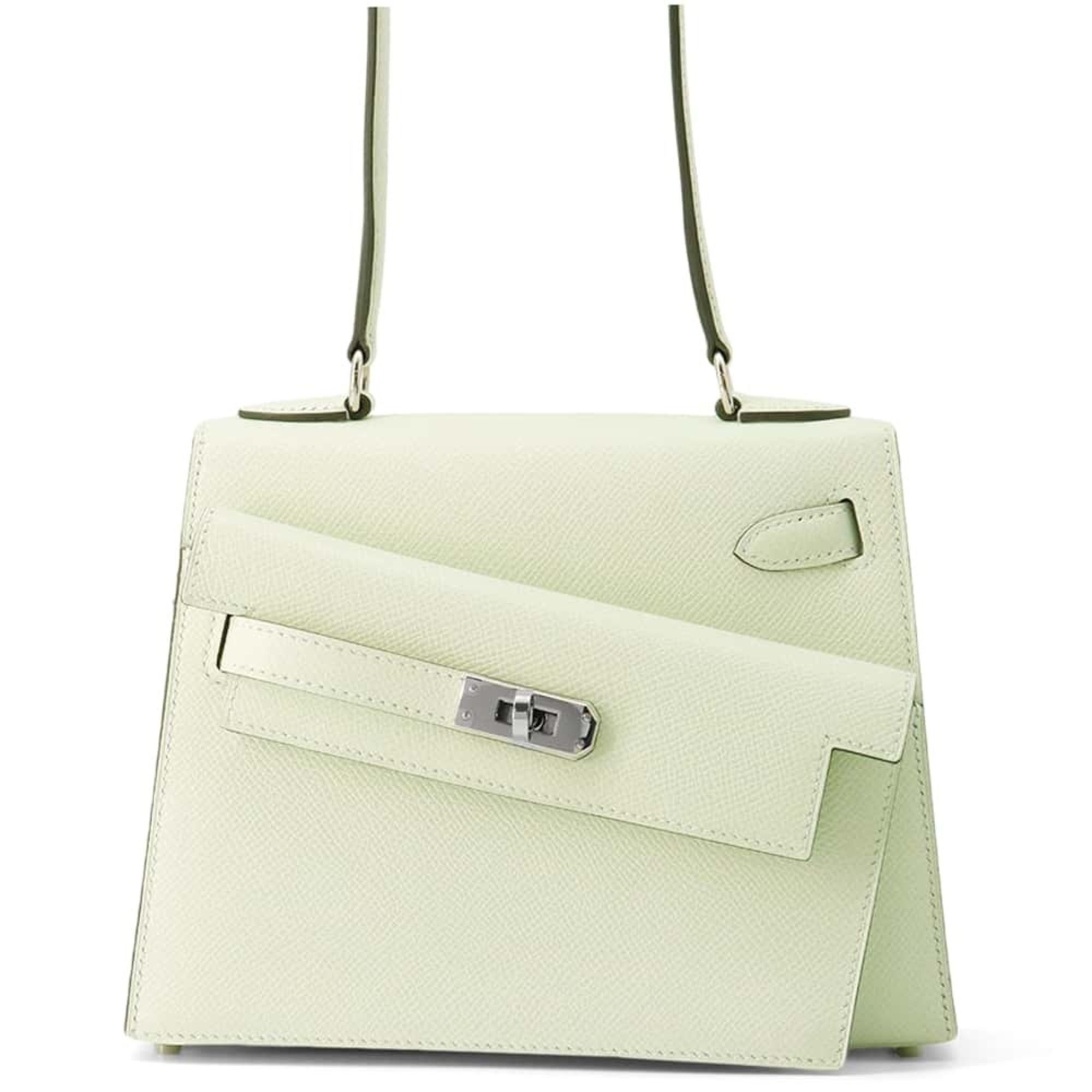 Hermes Shoulder Bag Kelly 20 Disorderly Outside Stitching Veil Fizz Epson U Stamp