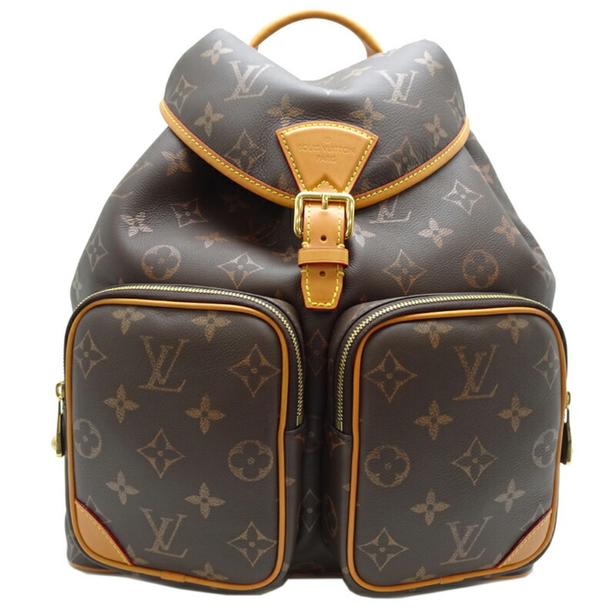 Louis Vuitton Montsouris Cargo Backpack for Women and Men, Rucksack/Daypack, M14198, Calfskin, Brown