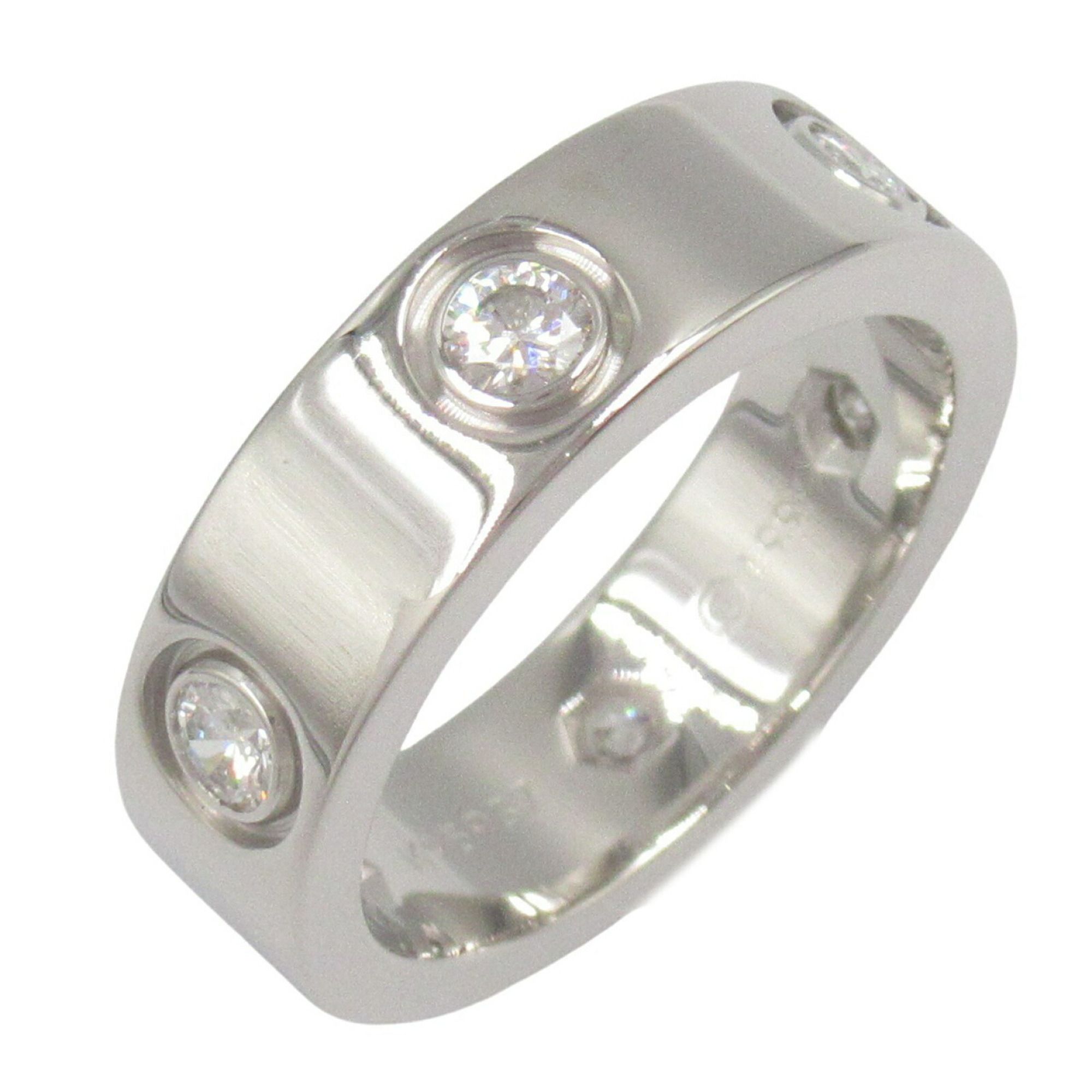 Cartier Love Ring 6PD 18KWG (White Gold) Diamond Ladies Clear