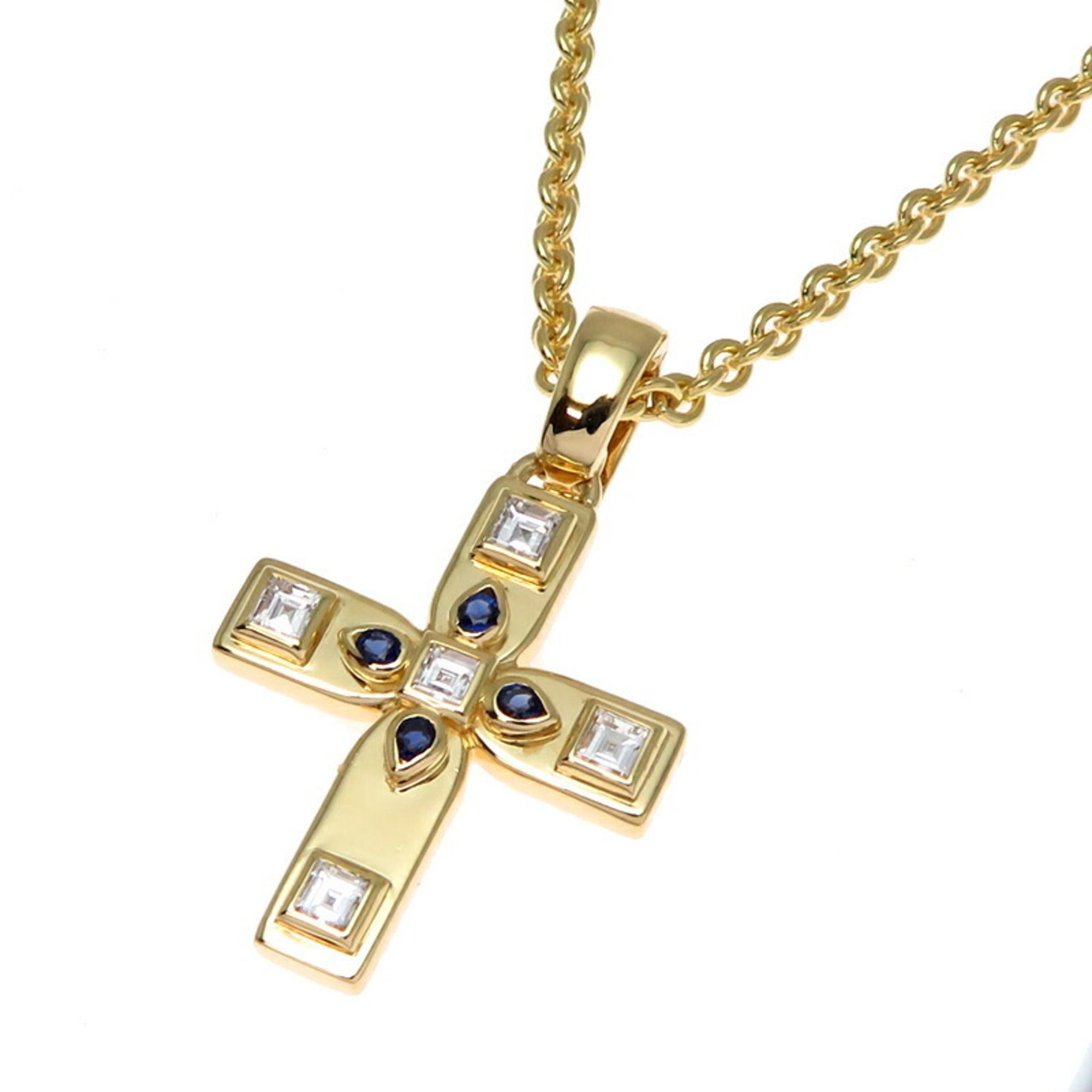 Cartier Byzantine Cross SM Women's Necklace 750 Yellow Gold