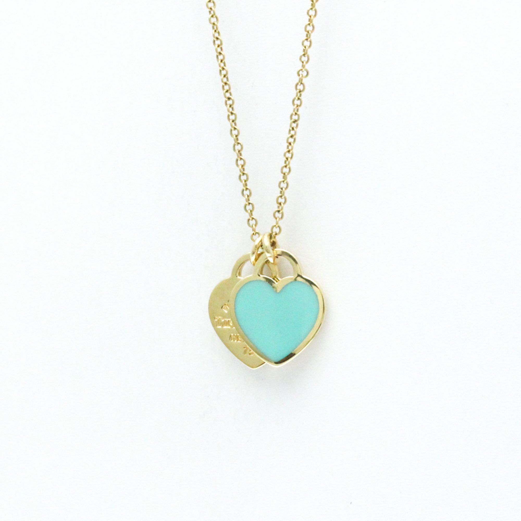 Tiffany Return To Tiffany Double Tag Necklace Yellow Gold (18K) No Stone Women,Men Fashion Pendant N
