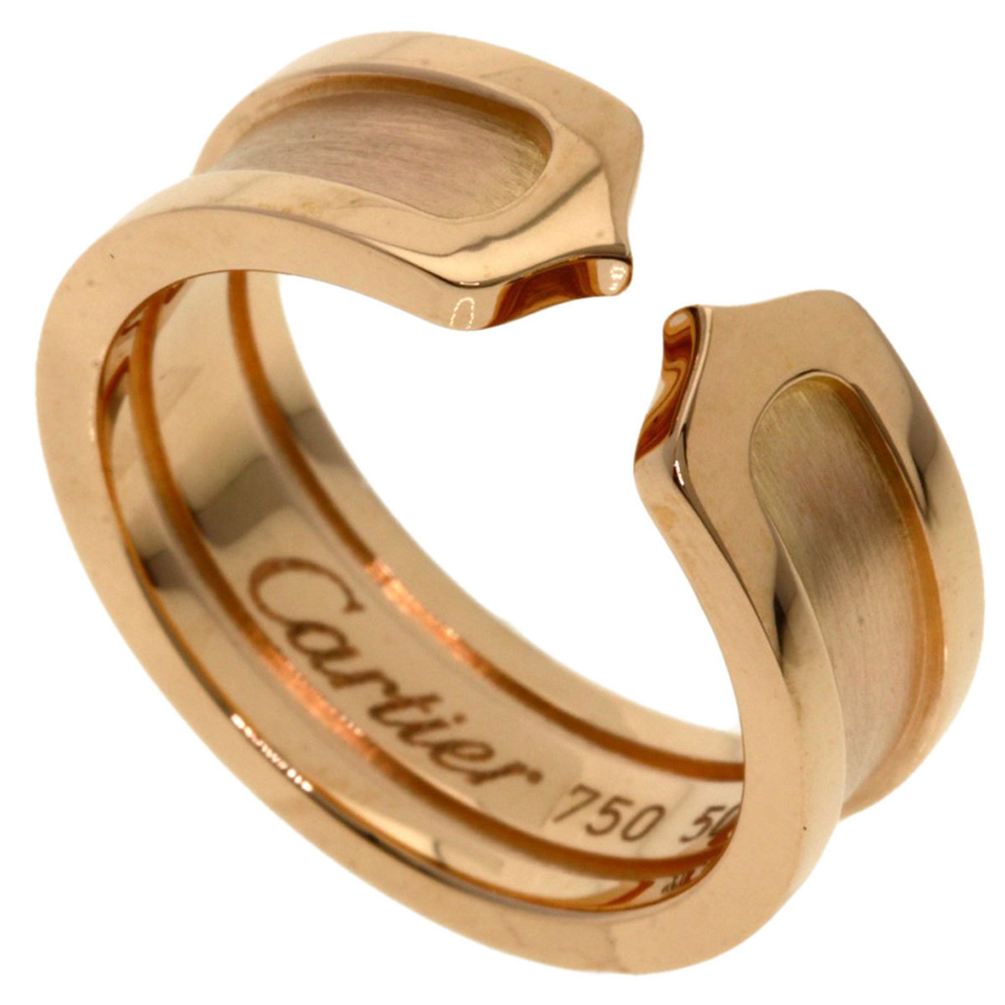 Cartier C2 Ring, Small, #50, 18K Pink Gold, Women's