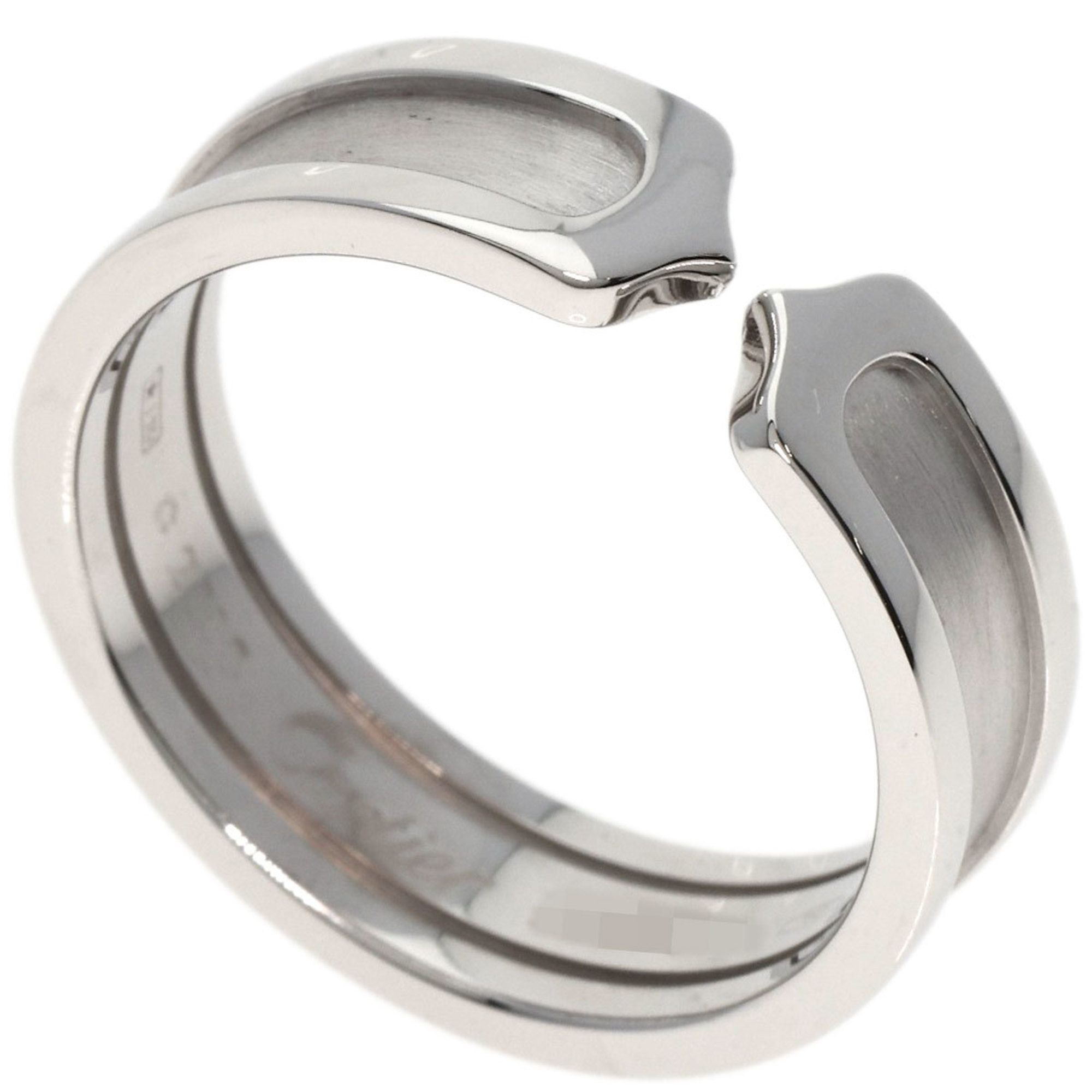 Cartier C2 Ring #60 K18 White Gold Women's CARTIER
