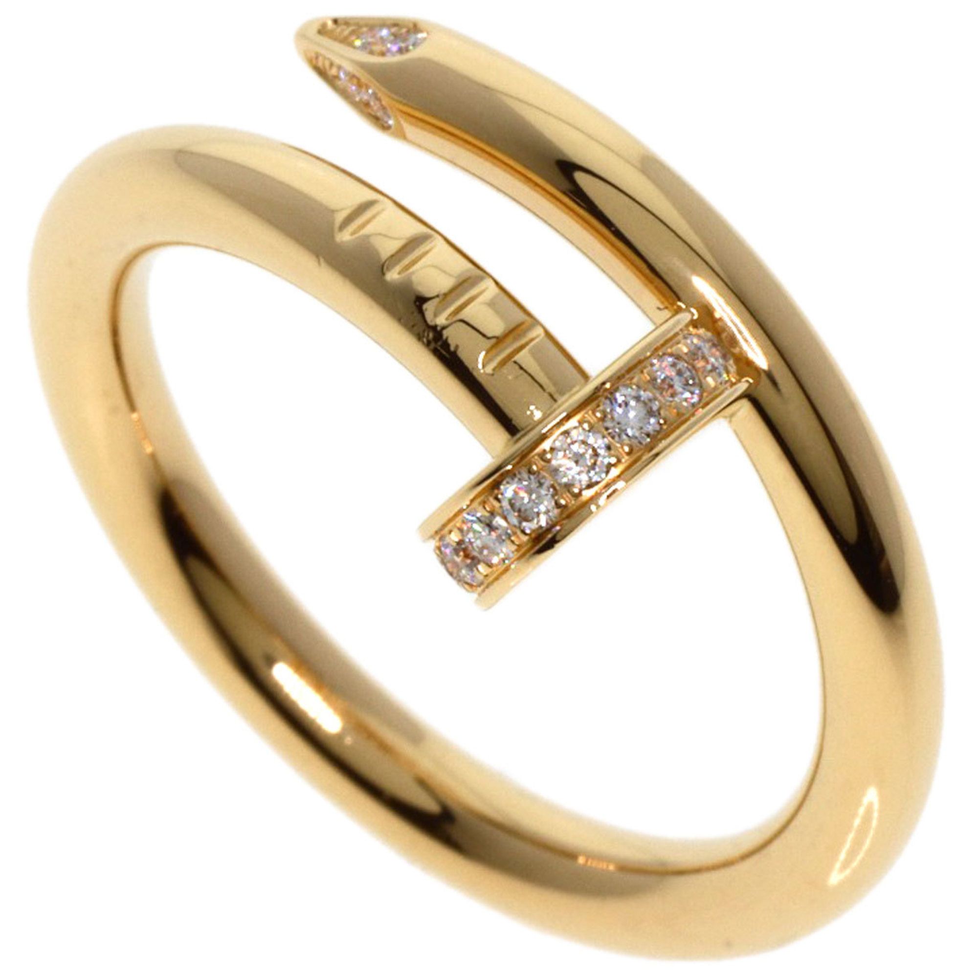 Cartier Juste un Clou Classic Model Diamond #54 Ring K18 Yellow Gold Women's