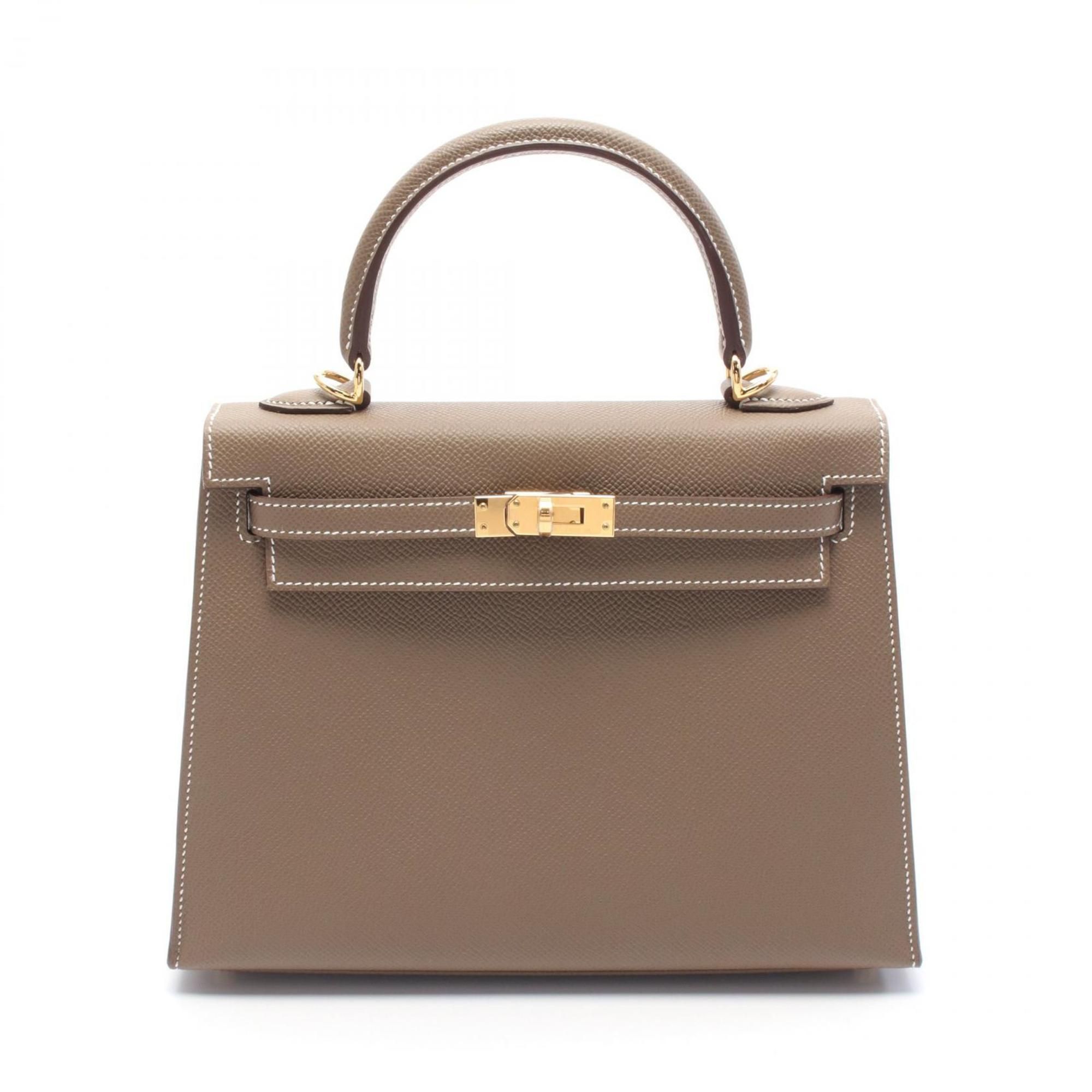 Hermes HERMES Kelly 25 Handbag Leather Epsom Women's Brown 038416CC