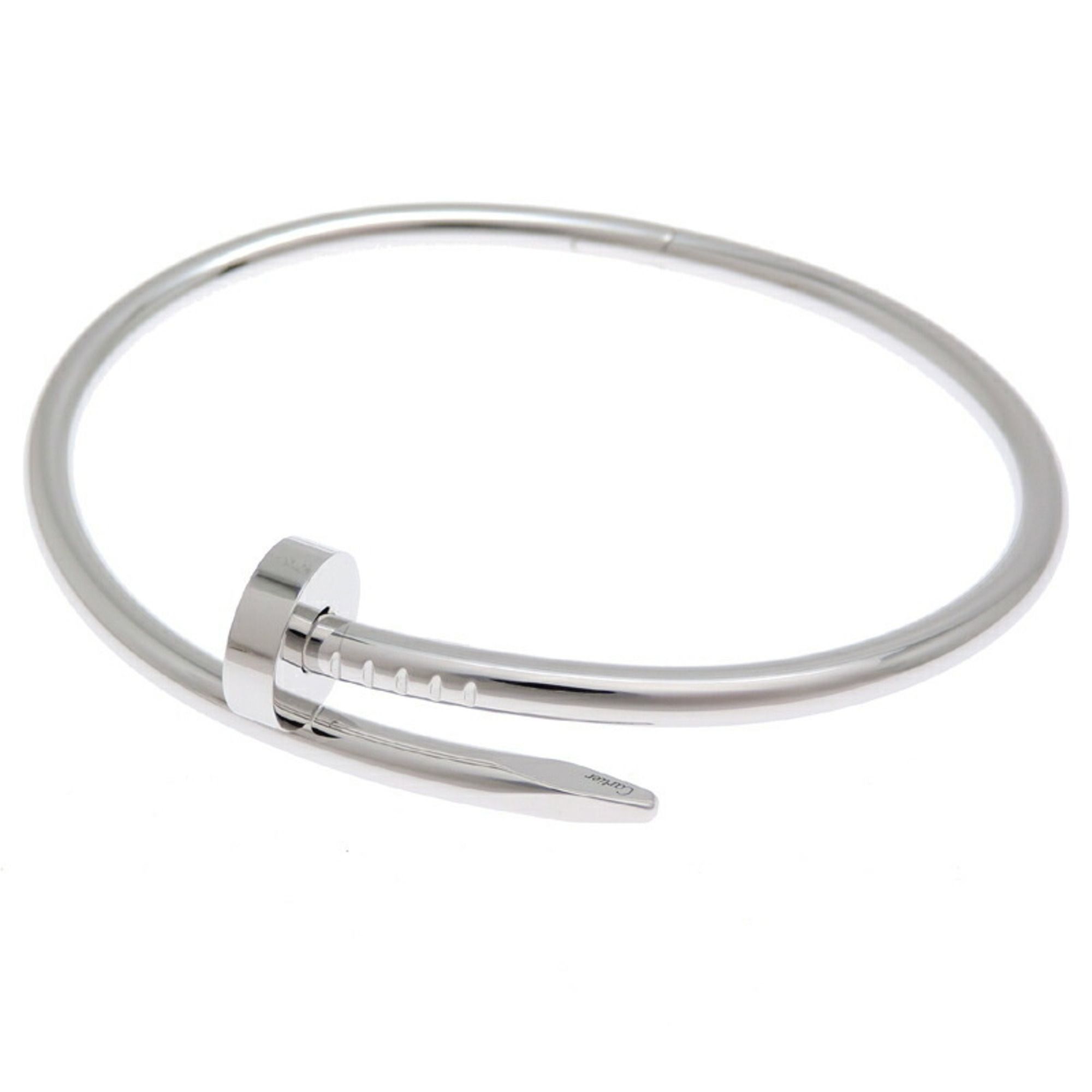Cartier Juste Uncre #18 Purchased in 2023 Women's and Men's Bracelet B6048318 750 White Gold