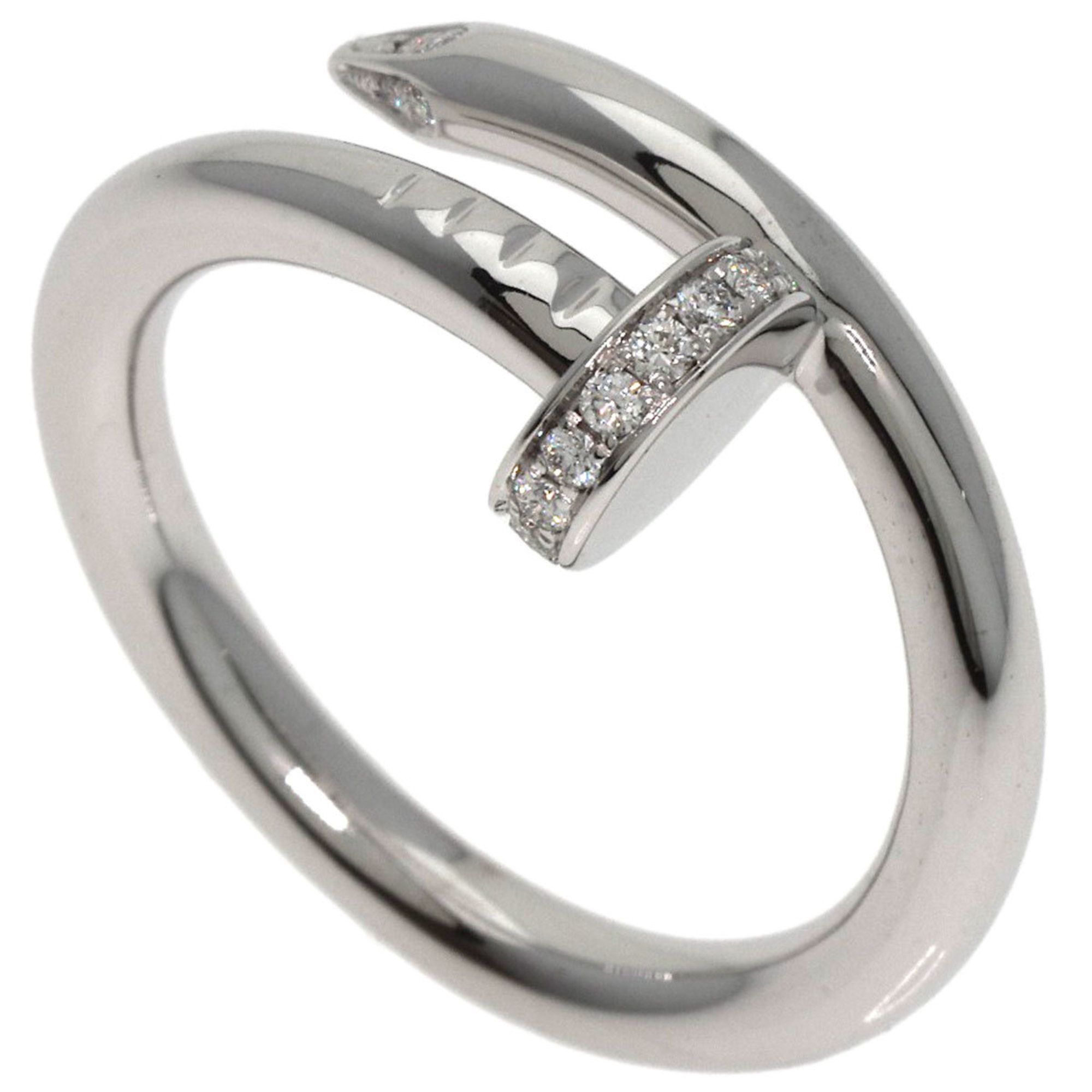 Cartier Juste un Clou Classic Model Diamond #56 Ring in 18K White Gold for Women