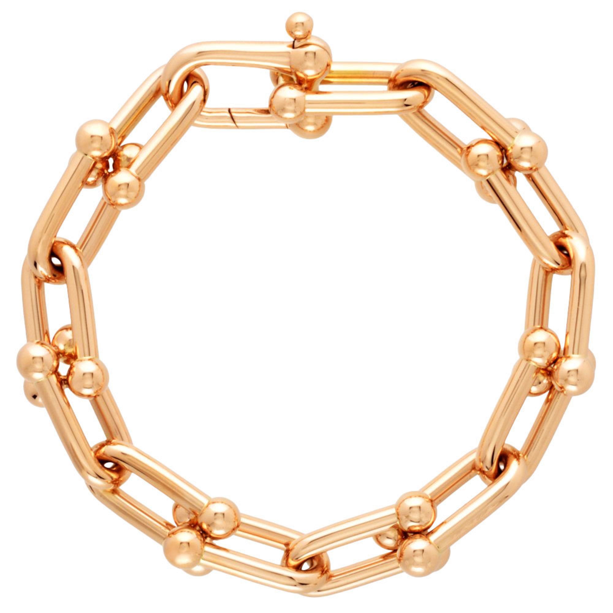 Tiffany & Co. Hardware Large Link Bracelet Rose Gold 35.6g 18KRG
