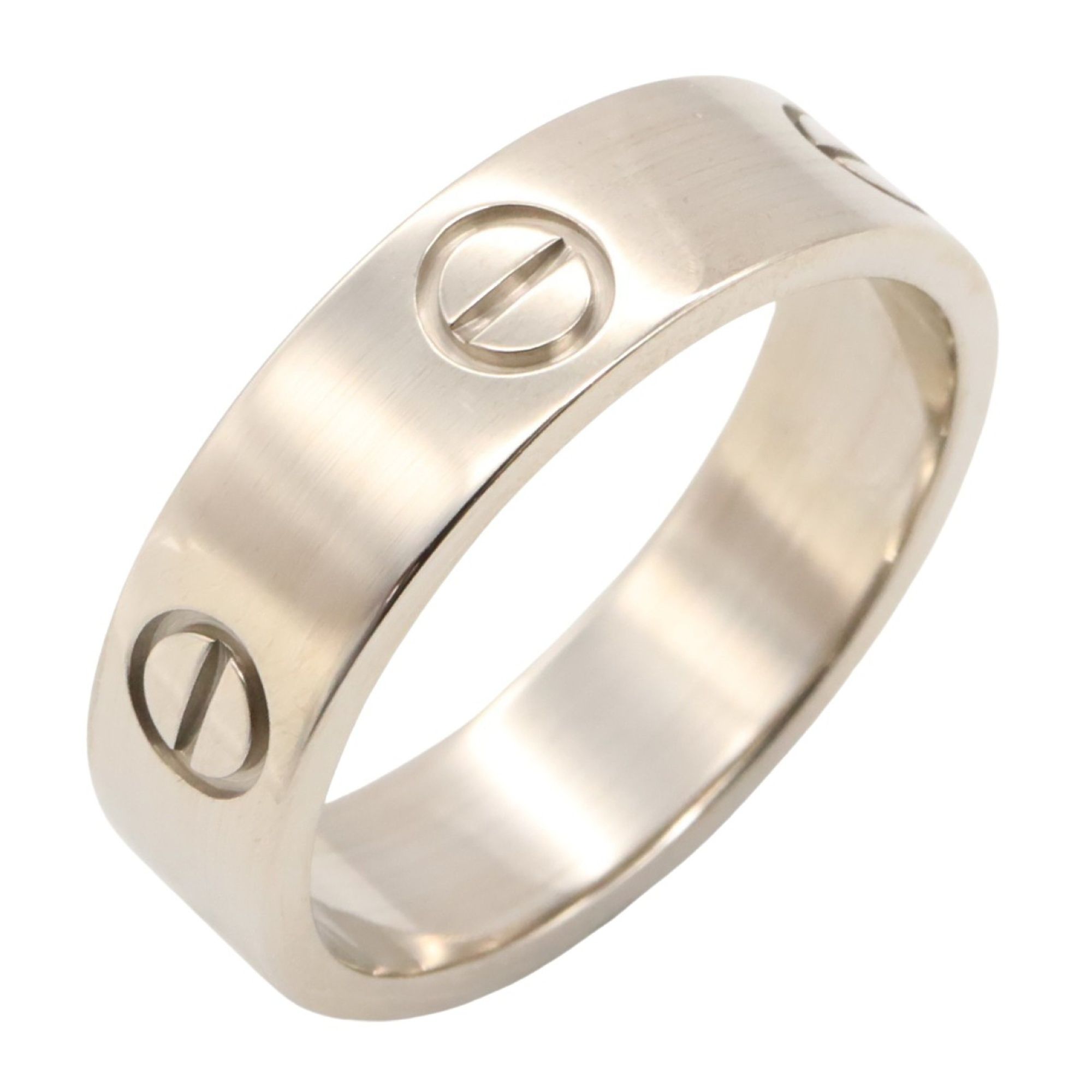 Cartier Love Ring, 18K White Gold (K18WG) for Men and Women, Silver