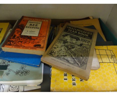 A large and interesting collection of vintage booklets, pamphlets and leaflets about bee keeping and related subjects (displa