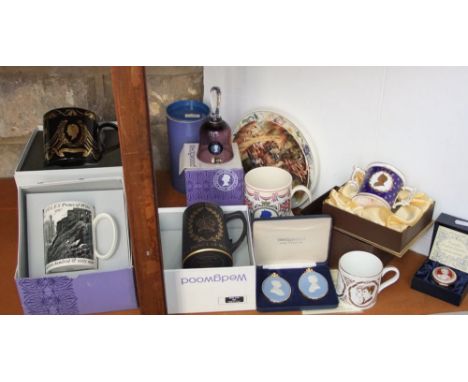 A boxed Wedgwood commemorative wares including a limited edition tankard designed by Richard Guyatt commemorating the 1981 Ro