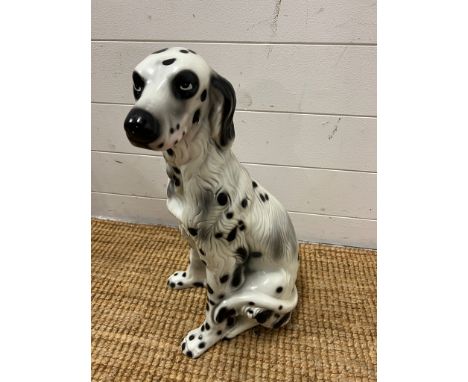 A ceramic dog of a dalmatian (H49cm)