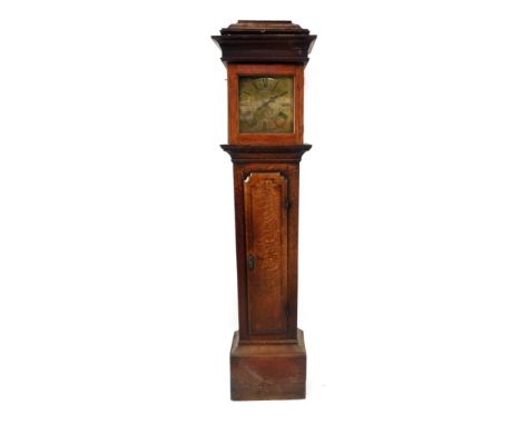 William Bird of Seagrave. A Georgian oak long case clock, the square brass dial with circular chapter ring bearing Roman nume