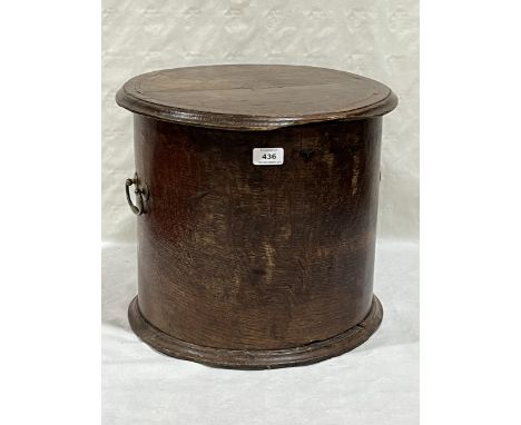 A George III oak night commode. 14" high.