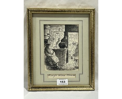 ATTRIBUTED TO EDWARD ARDIZZONE, CBE, RA. BRITISH 1900-1979. King's Wine House. Inscribed verso 'P. (Percival) Marshall 8093'.