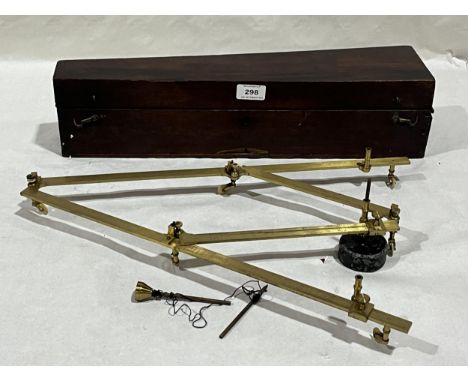 A 19th Century gilt brass pantograph by Piggott, 3 Great Carter Lane, Doctor's Commons. The mahogany box 20" long.
