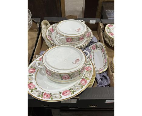 A Royal Worcester Royal Garden pattern table service of 74 pieces.