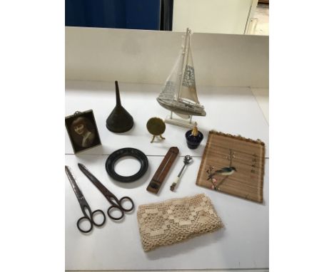Thermometer, Funnel, Scissors and Yacht etc 