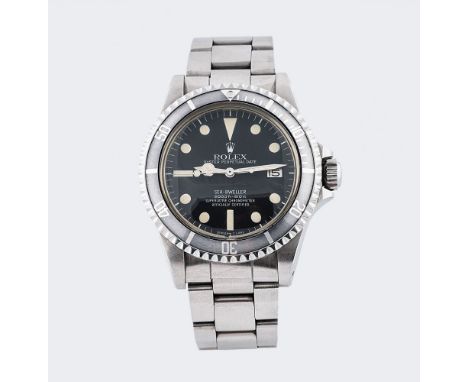 Rolex. Seltene Herren-Armbanduhr 'Sea-Dweller - The Great White' Ghost Bezel. 1979/80. Stahl, Automatik, Ref. 1665, Serie 605